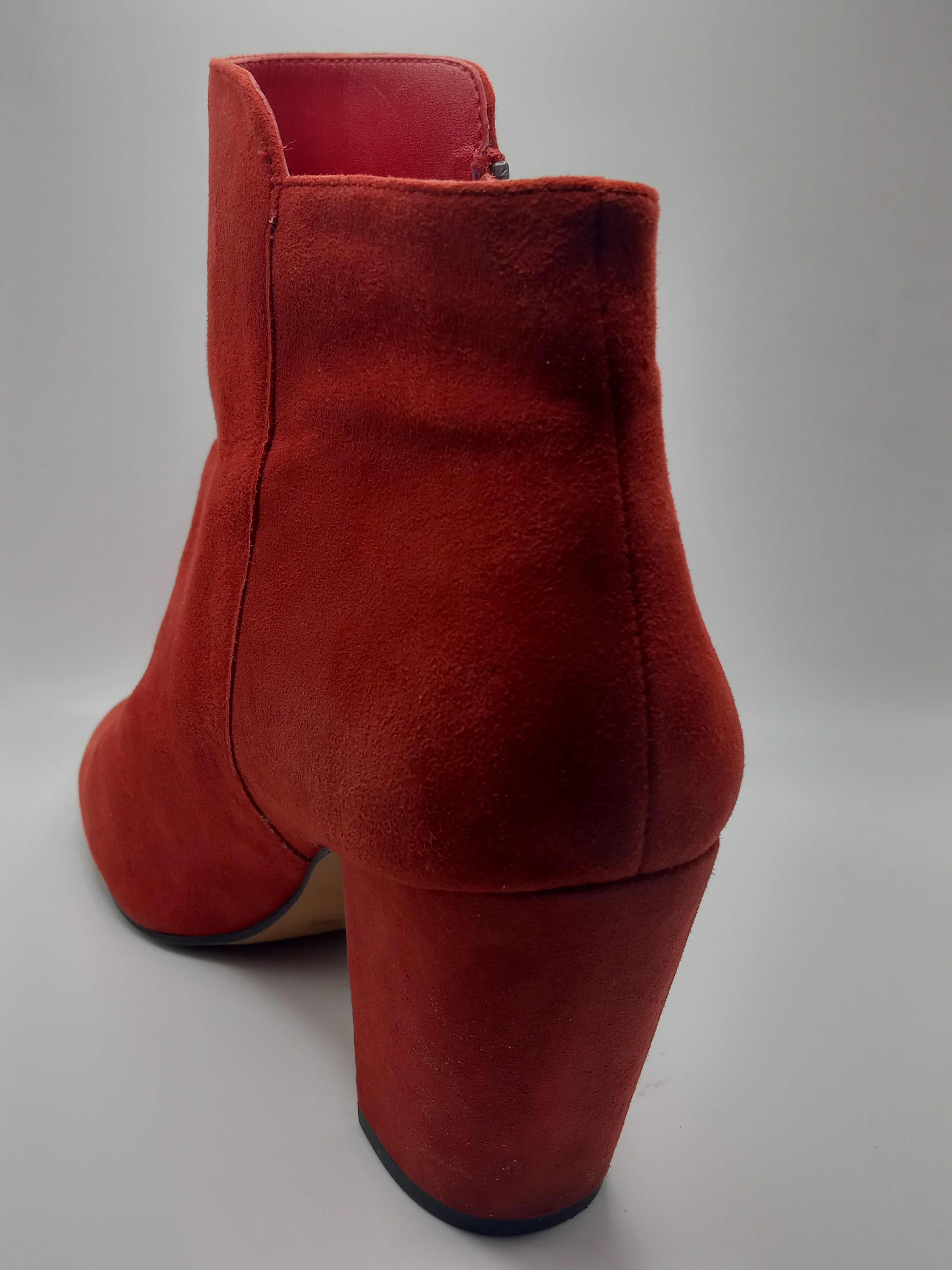 Photo 11 of 1 STATE PREETE ROOSTER RED SUEDE LEATHER ANKLE BOOTS BOOTIES WOMEN’S SIZE 8.5/39