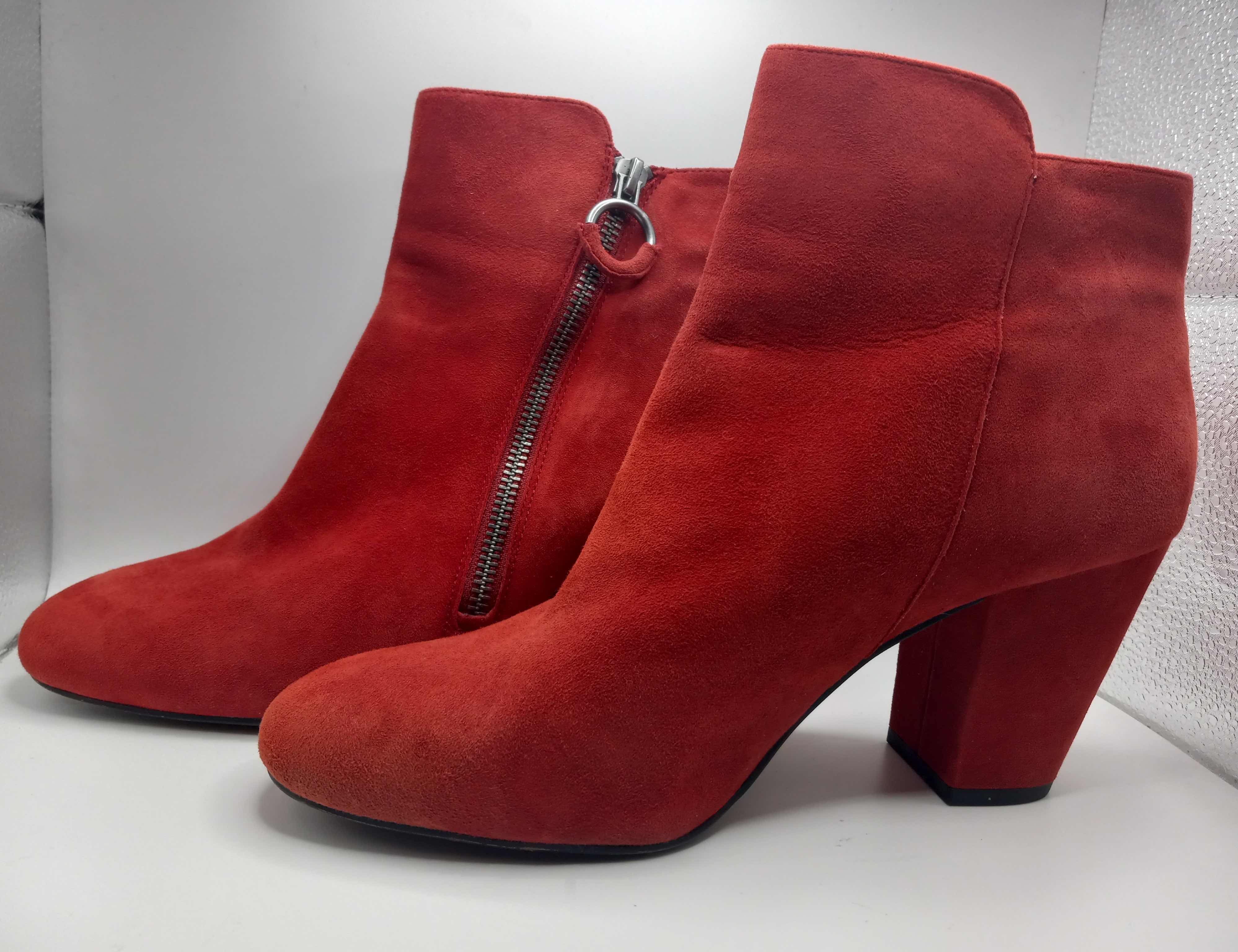 Photo 1 of 1 STATE PREETE ROOSTER RED SUEDE LEATHER ANKLE BOOTS BOOTIES WOMEN’S SIZE 8.5/39