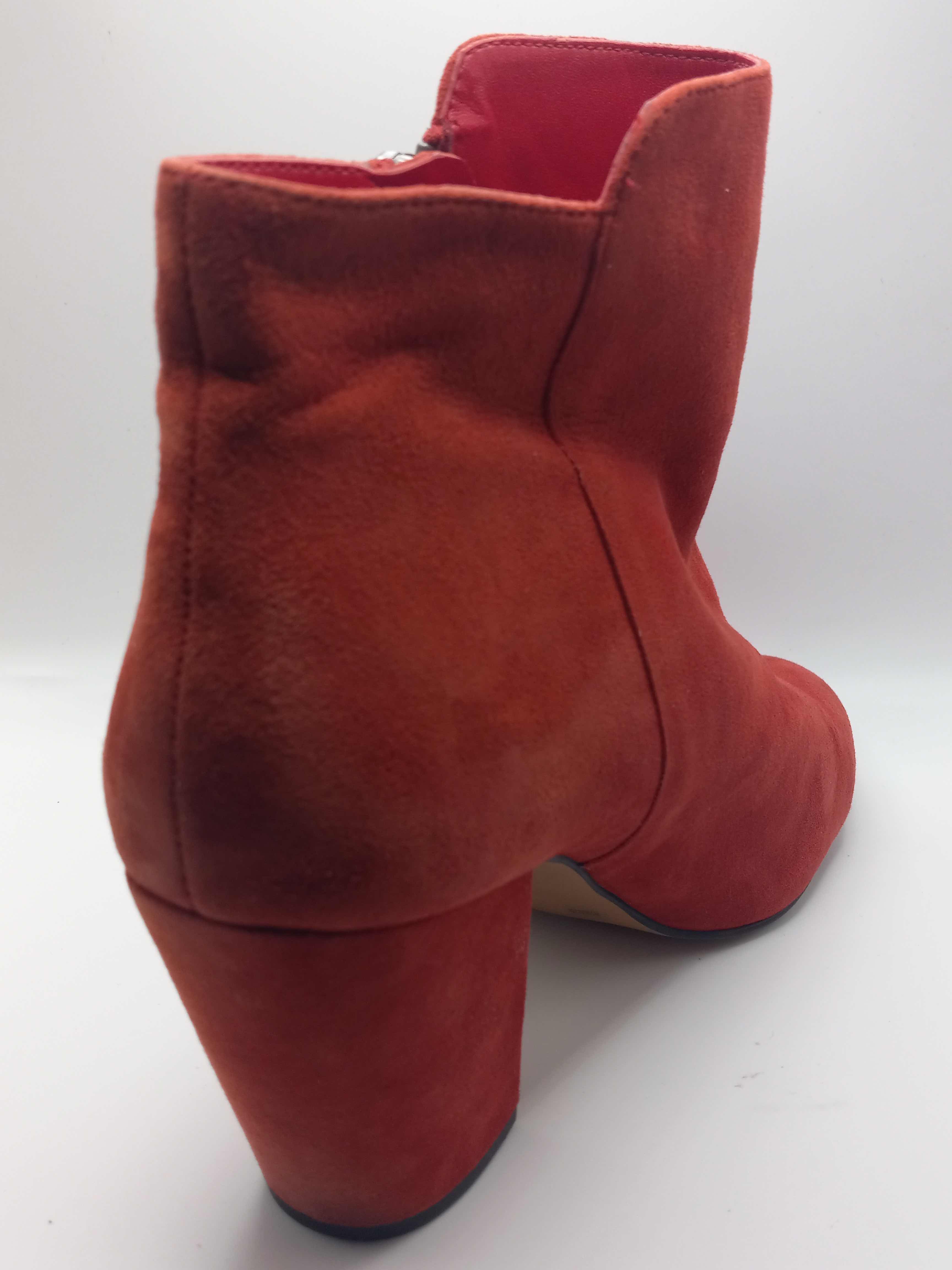 Photo 6 of 1 STATE PREETE ROOSTER RED SUEDE LEATHER ANKLE BOOTS BOOTIES WOMEN’S SIZE 8.5/39