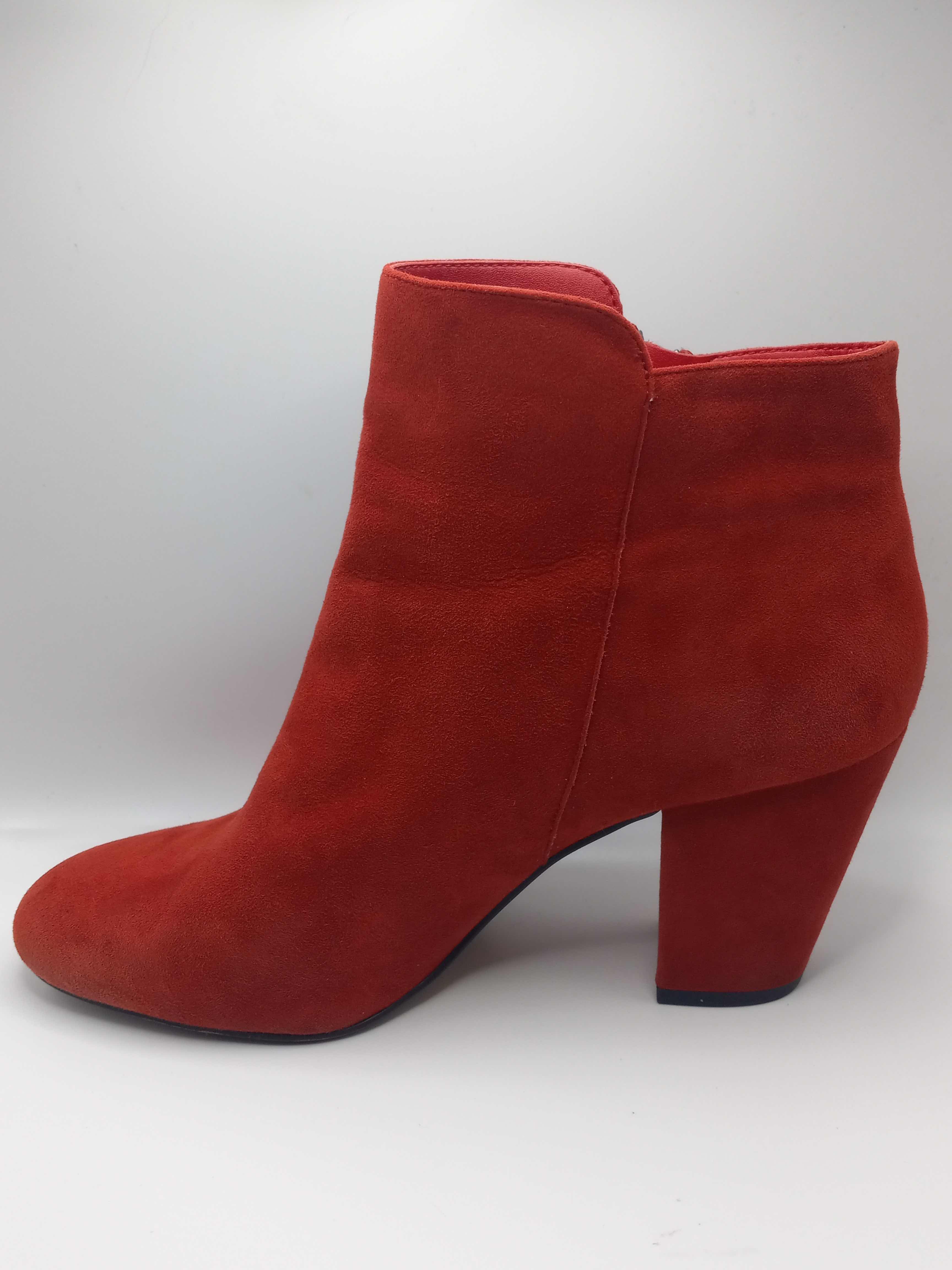 Photo 9 of 1 STATE PREETE ROOSTER RED SUEDE LEATHER ANKLE BOOTS BOOTIES WOMEN’S SIZE 8.5/39