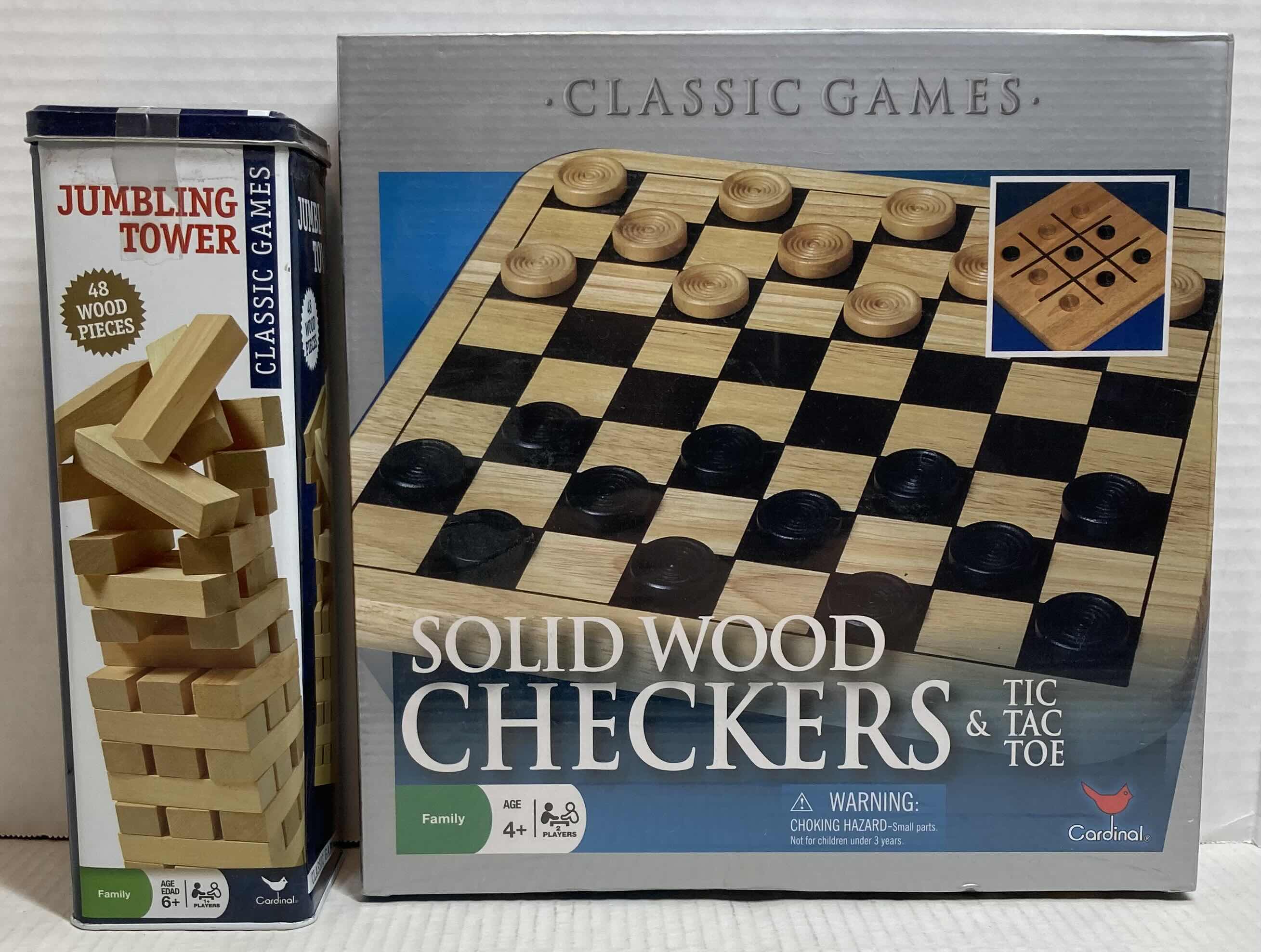 Photo 1 of NEW JUMBLING TOWER & WOOD CHECKERS / TIC TAC TOE BOARD (2)