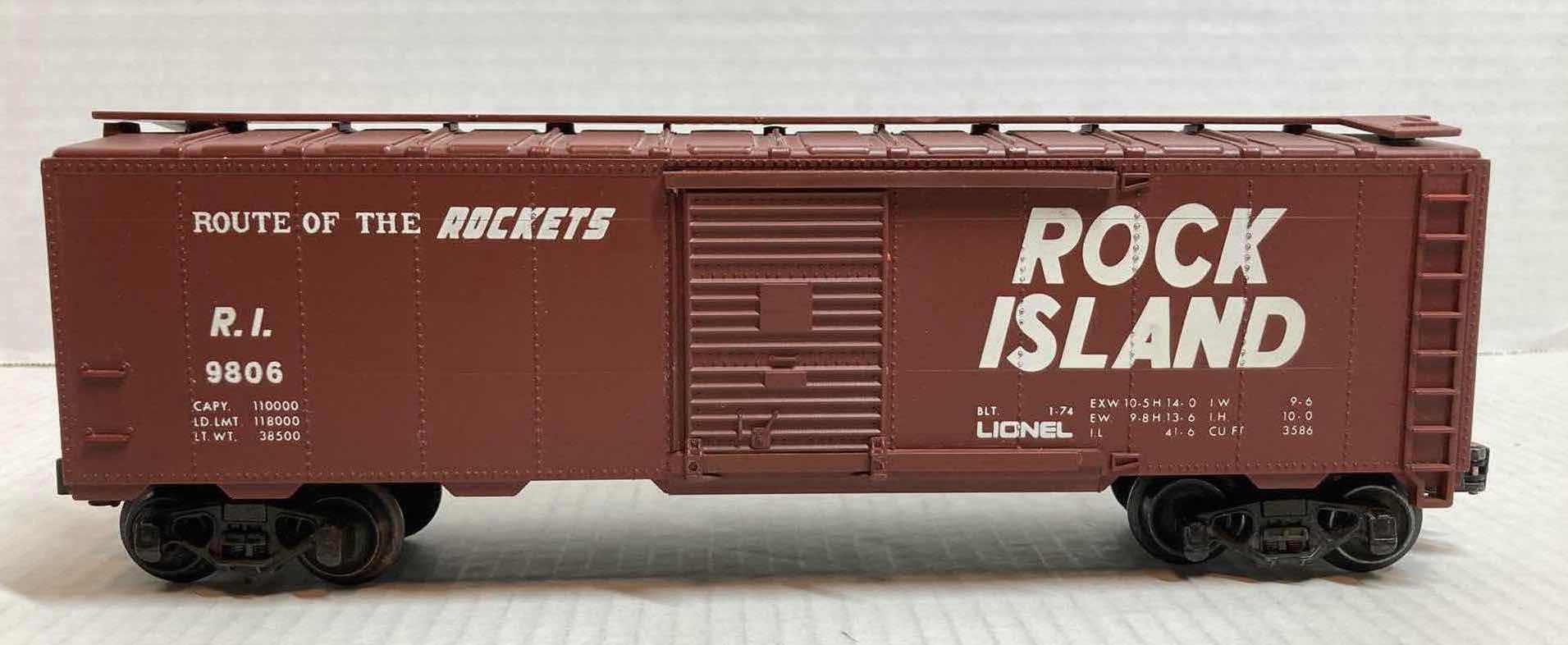 Photo 1 of LIONEL TRAINS 9806 ROCKET ISLAND TRAIN CAR