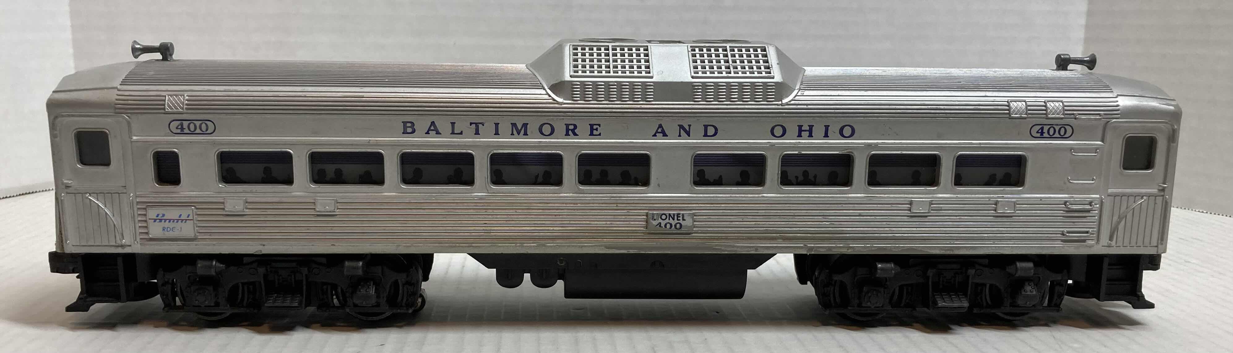 Photo 1 of LIONEL TRAINS 400 BALTIMORE & OHIO BUDD RDV-1 TRAIN CAR 1956-1958