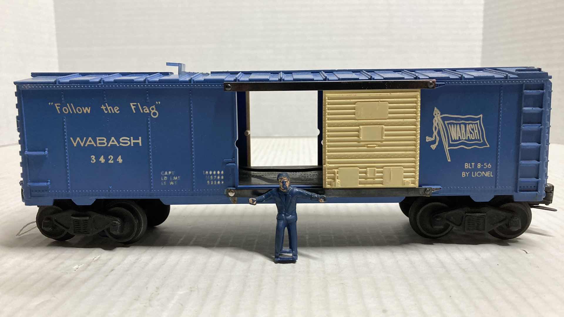 Photo 1 of LIONEL WABASH FOLLOW THE FLAG OPERATOR BOX CAR 3424 W DETACHED OPERATOR