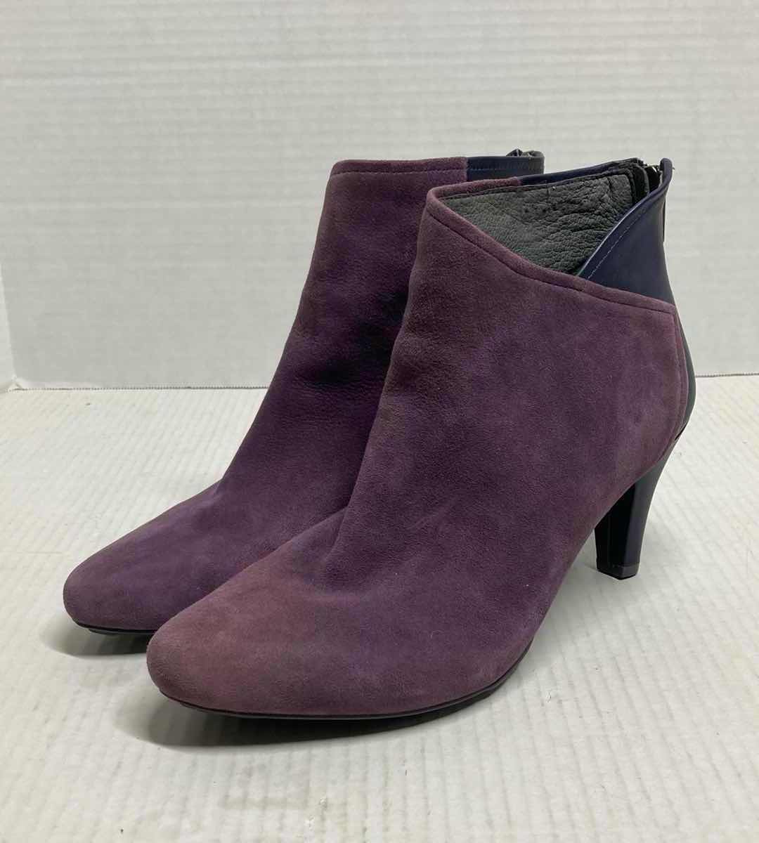Photo 1 of TSUBO PURPLE & BLUE SUEDE LEATHER ANKLE HEEL BOOTS WOMAN’S SIZE 9