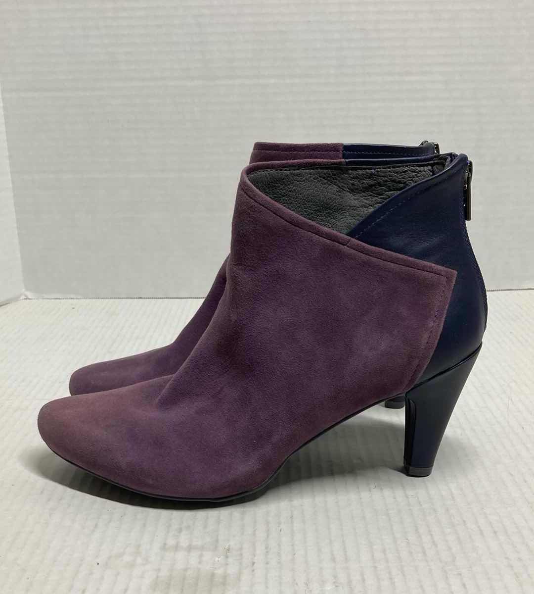 Photo 3 of TSUBO PURPLE & BLUE SUEDE LEATHER ANKLE HEEL BOOTS WOMAN’S SIZE 9