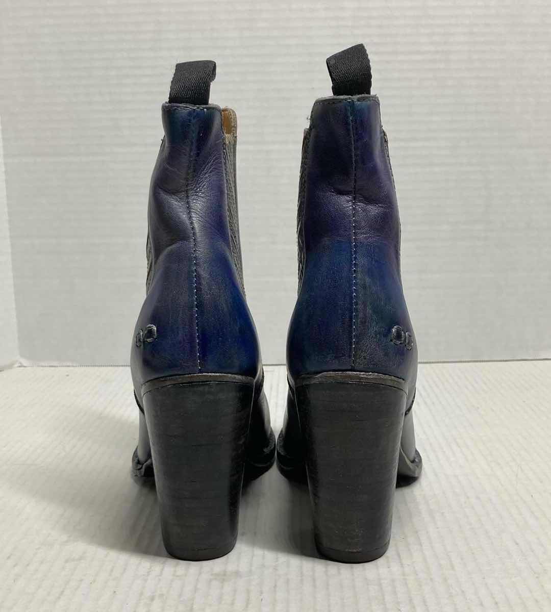 Photo 5 of BED STU COBBLER SERIES RUSTIC EMERALD LEATHER ANKLE BLOCK HEEL BOOTS WOMAN’S SIZE 9