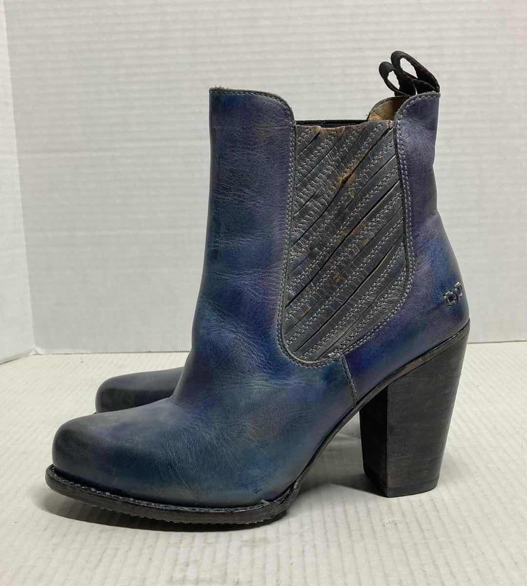 Photo 3 of BED STU COBBLER SERIES RUSTIC EMERALD LEATHER ANKLE BLOCK HEEL BOOTS WOMAN’S SIZE 9