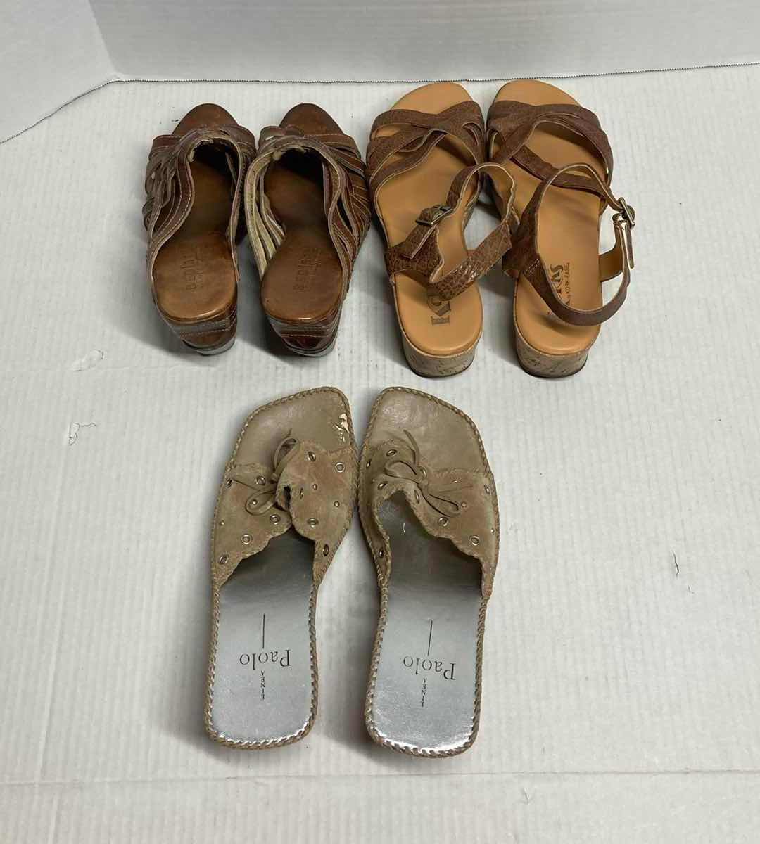 Photo 5 of BROWN AND BEIGE WOMAN’S HEELED SANDALS (3) WOMAN’S SIZE 8.5 & 9
