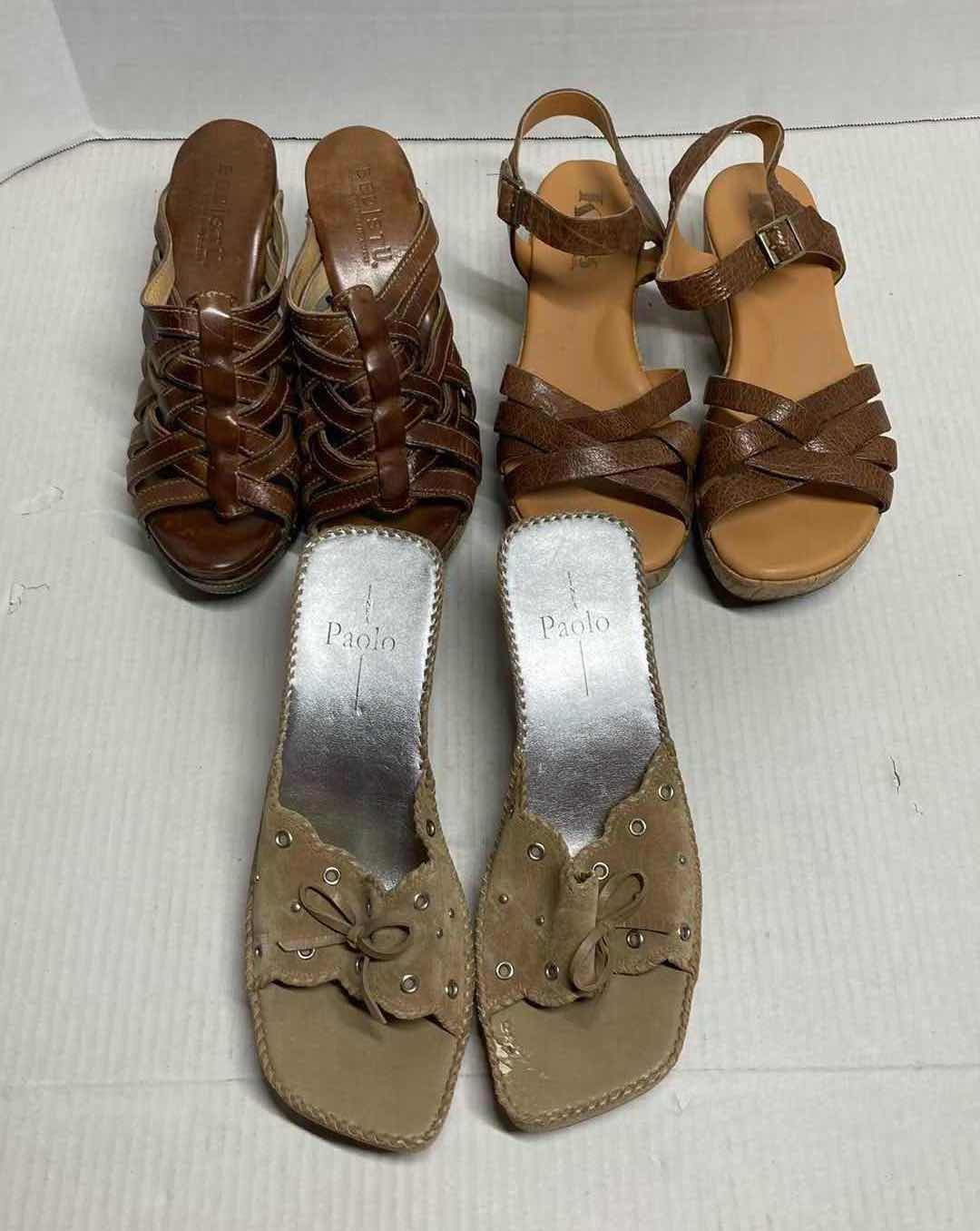 Photo 2 of BROWN AND BEIGE WOMAN’S HEELED SANDALS (3) WOMAN’S SIZE 8.5 & 9