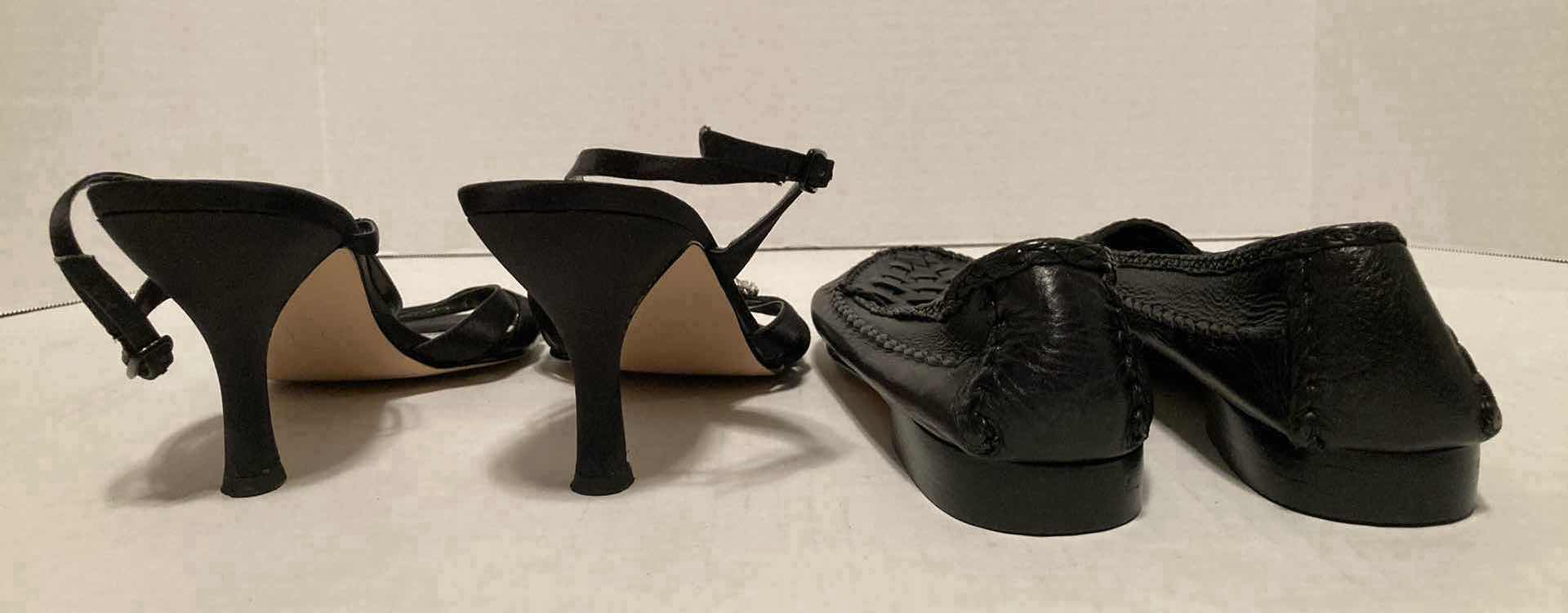 Photo 5 of CAPARROS BLACK OPEN TOE HEELS & COLE HAAN BLACK WOVEN LEATHER LOAFERS WOMEN’S SIZE 8-8.5