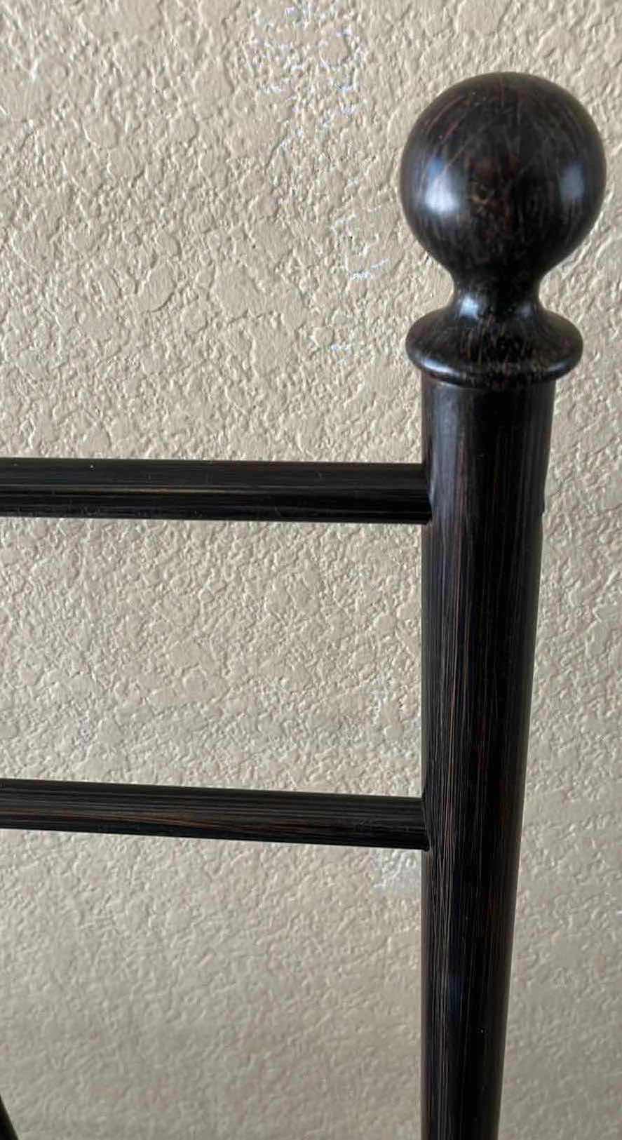 Photo 5 of AGED RUBBED BRONZE FINISH KING SIZE METAL BED FRAME W SERTA BOX SPRINGS H51.5” (READ NOTES)