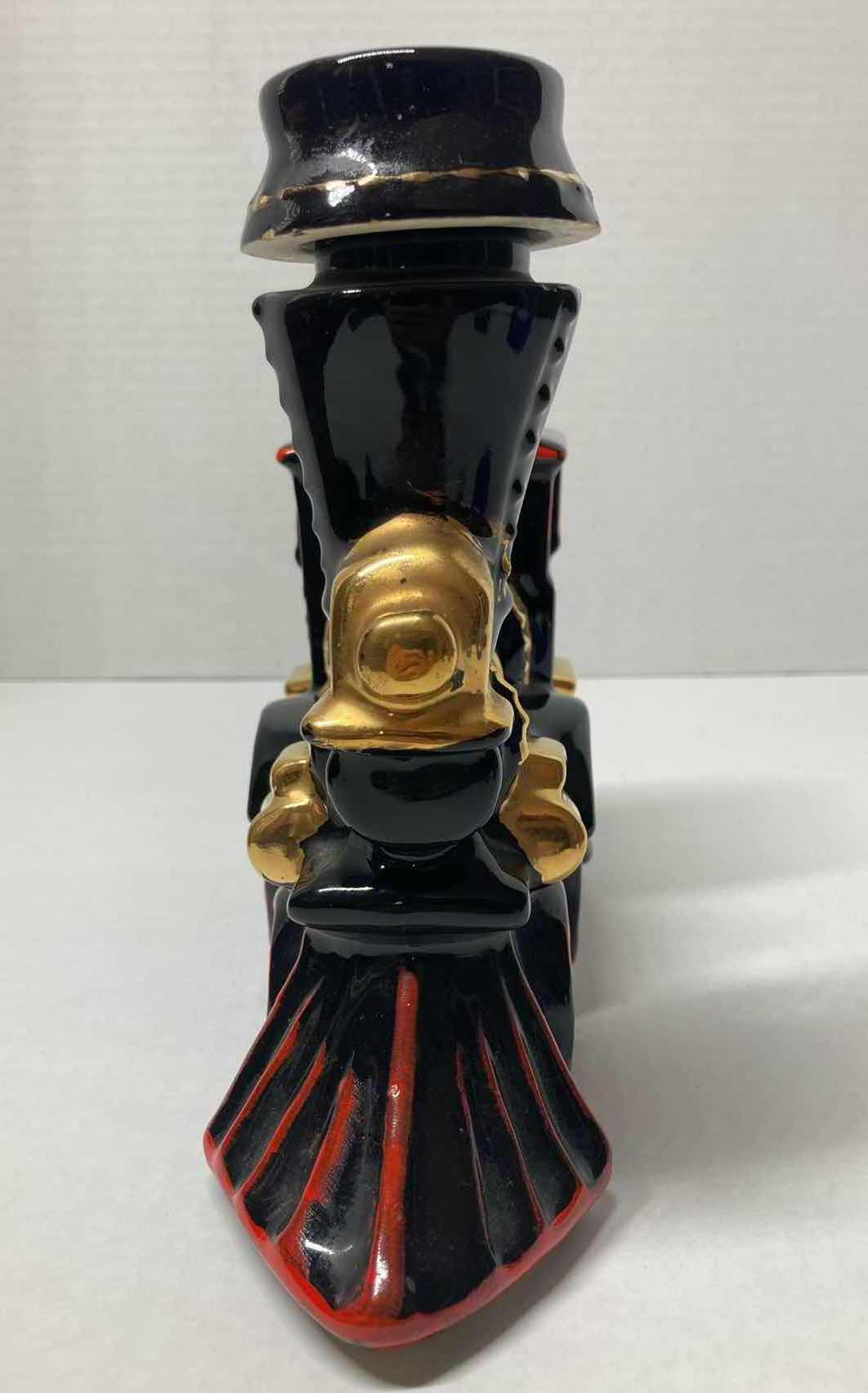 Photo 5 of EZRA BROOKS LOCOMOTIVE TRAIN 4/5Q LIQUOR DECANTER 10” X 8.5”