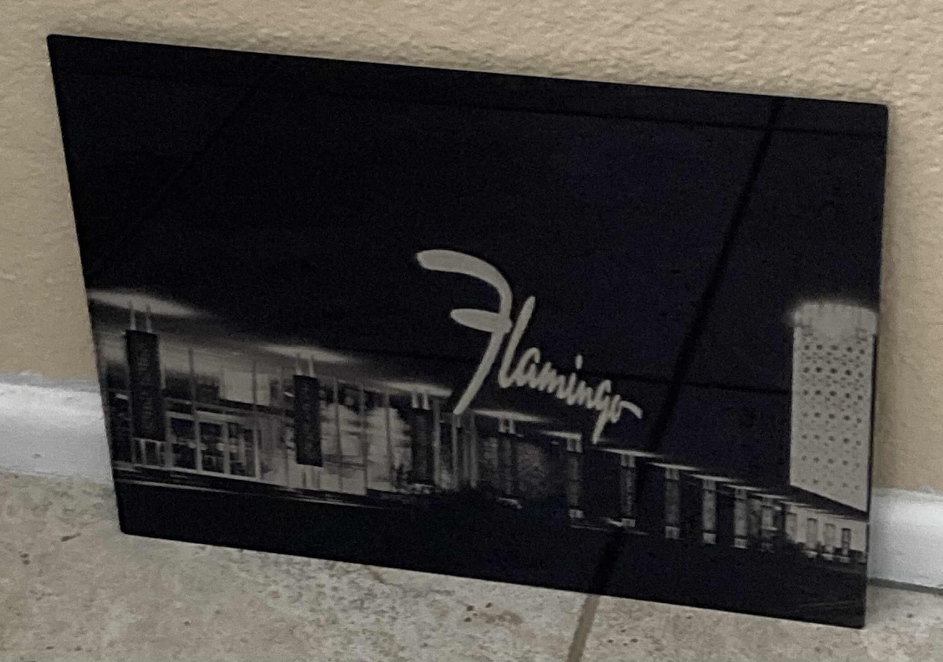 Photo 1 of FLAMINGO HOTEL & CASINO CUSTOM MADE PHOTOGRAPHED ALUMINIUM SIGN 16” X 12.5”