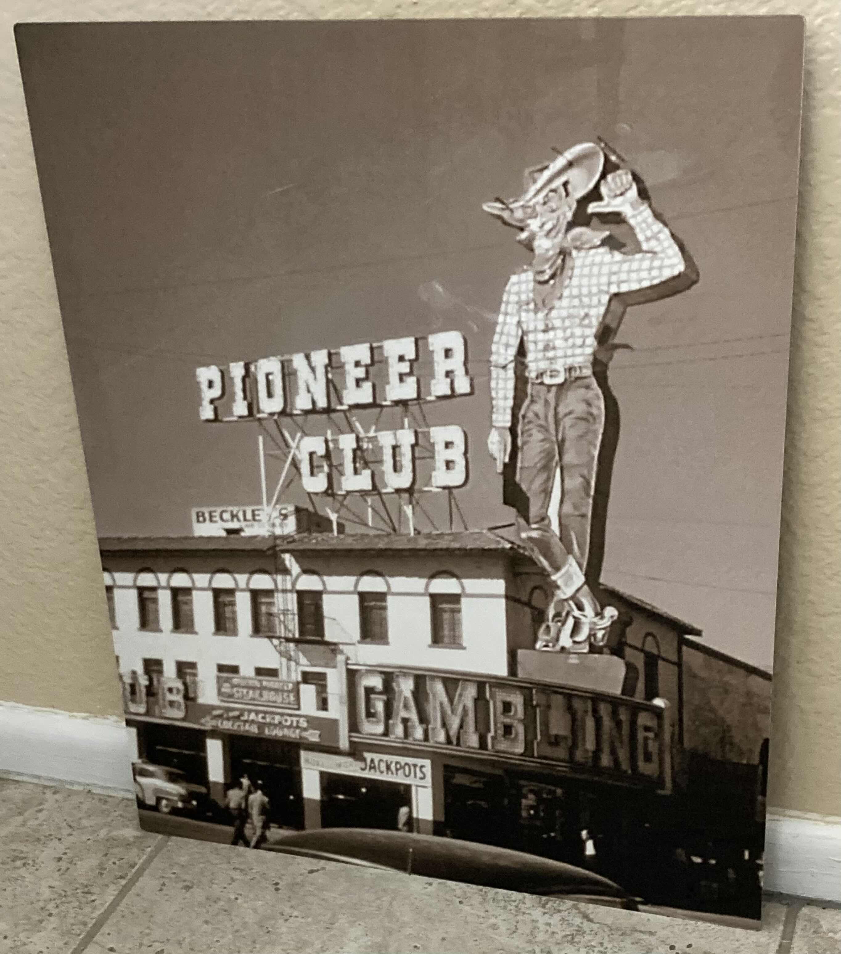 Photo 1 of PIONEER CLUB CUSTOM MADE 
PHOTOGRAPHED ALUMINIUM SIGN 16” X 20.5”