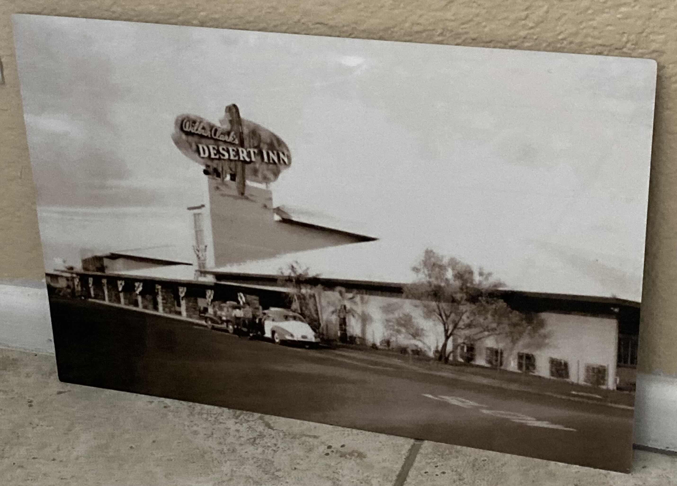 Photo 1 of DESERT INN HOTEL CUSTOM MADE 
PHOTOGRAPHED ALUMINIUM SIGN 18.5” X 12.5”