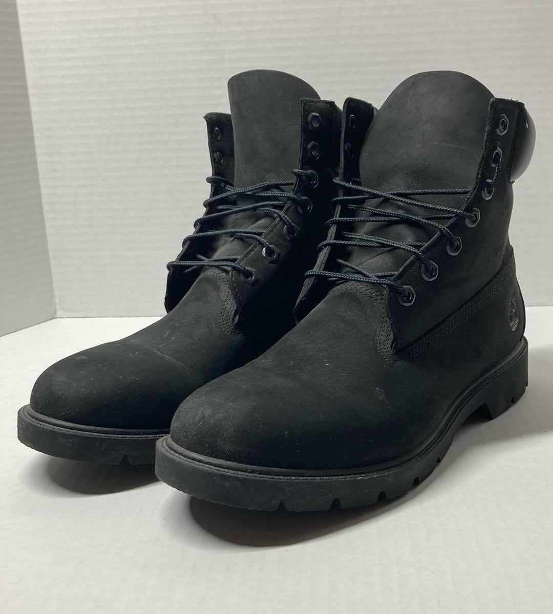 Photo 1 of TIMBERLAND CLASSIC BLACK LEATHER WATERPROOF BOOTS MEN’S SIZE 12