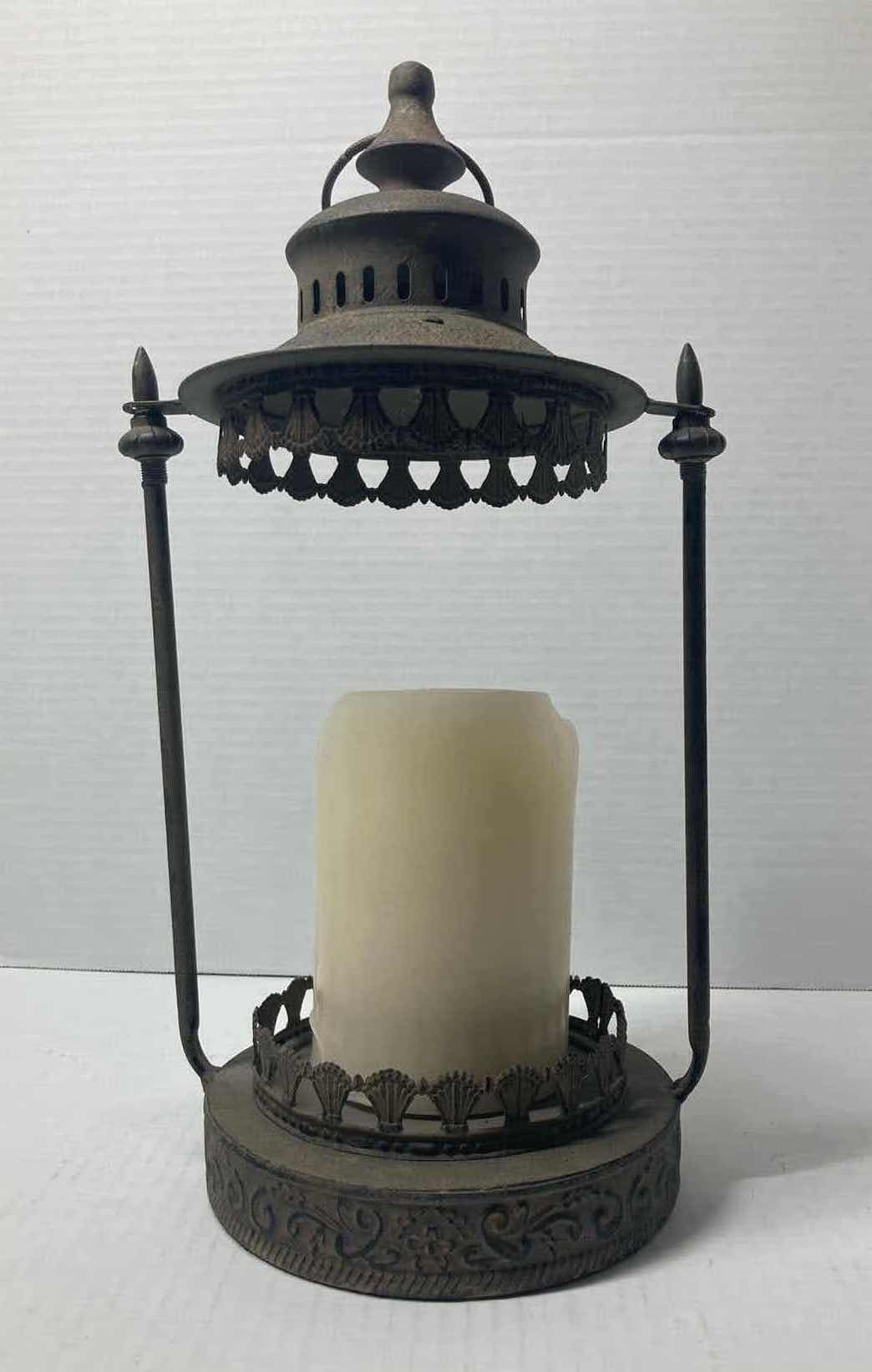 Photo 1 of RUSTIC LANTERN CANDLE HOLDER 8.5” X 7” H17”