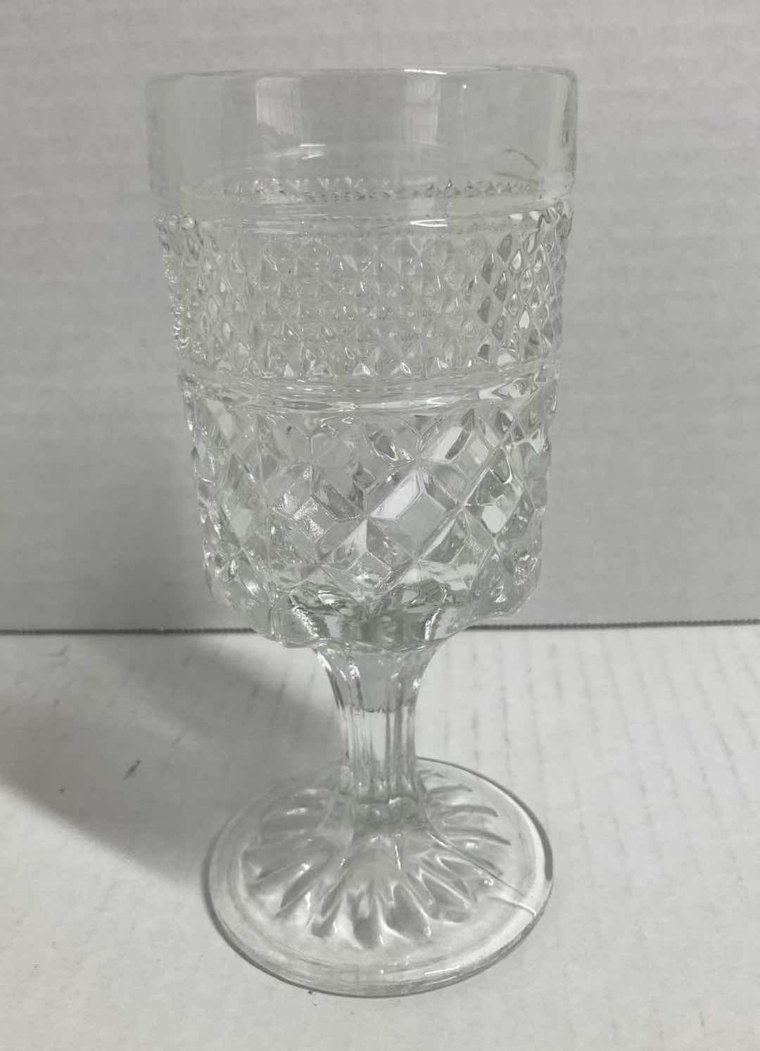 Photo 2 of ANCHOR HOCKING CRYSTAL CLEAR WATER GOBLET (SET OF 4) H6.75”