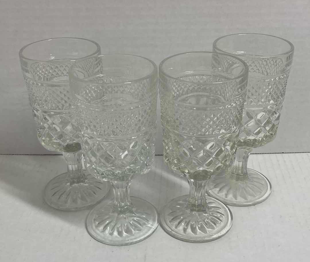 Photo 1 of ANCHOR HOCKING CRYSTAL CLEAR WATER GOBLET (SET OF 4) H6.75”