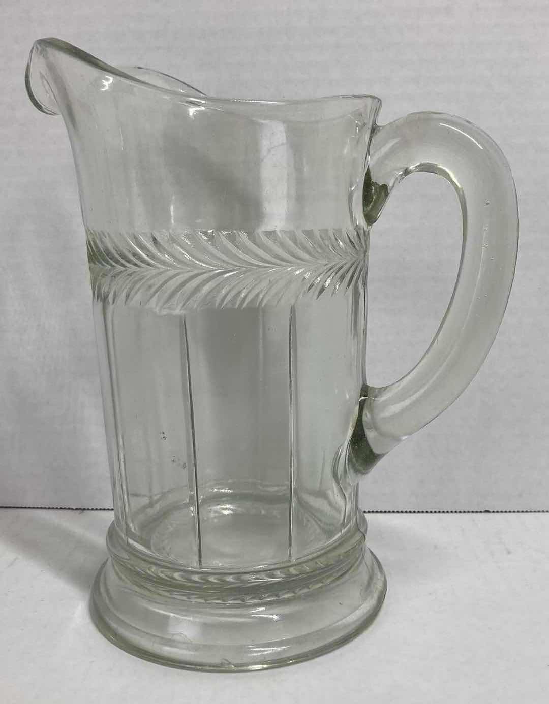 Photo 3 of CLEAR GLASS BEER MUG & PITCHER H8”