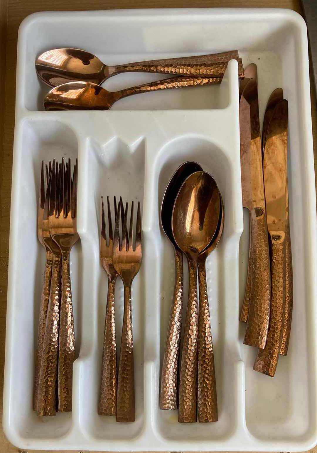 Photo 1 of GIBSON ELITE ROSE GOLD FLATWARE SET