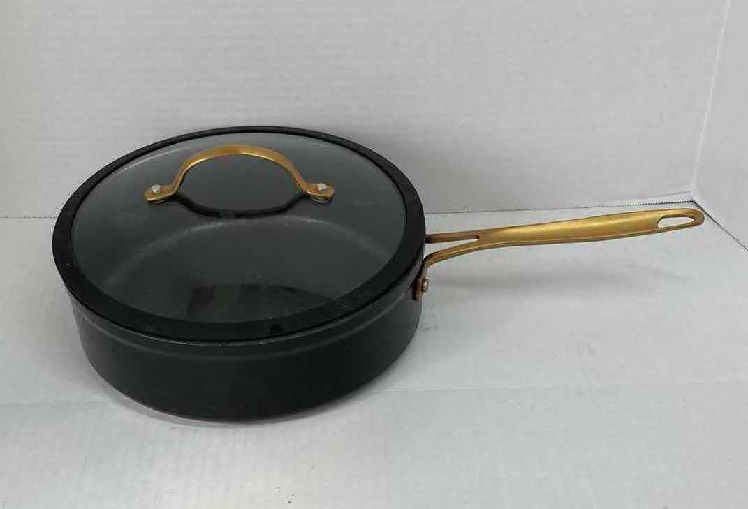 Photo 2 of THYME & TABLE BLACK & GOLD NON-STICK POTS & PANS SIGNATURE COOKWARE 12PC SET