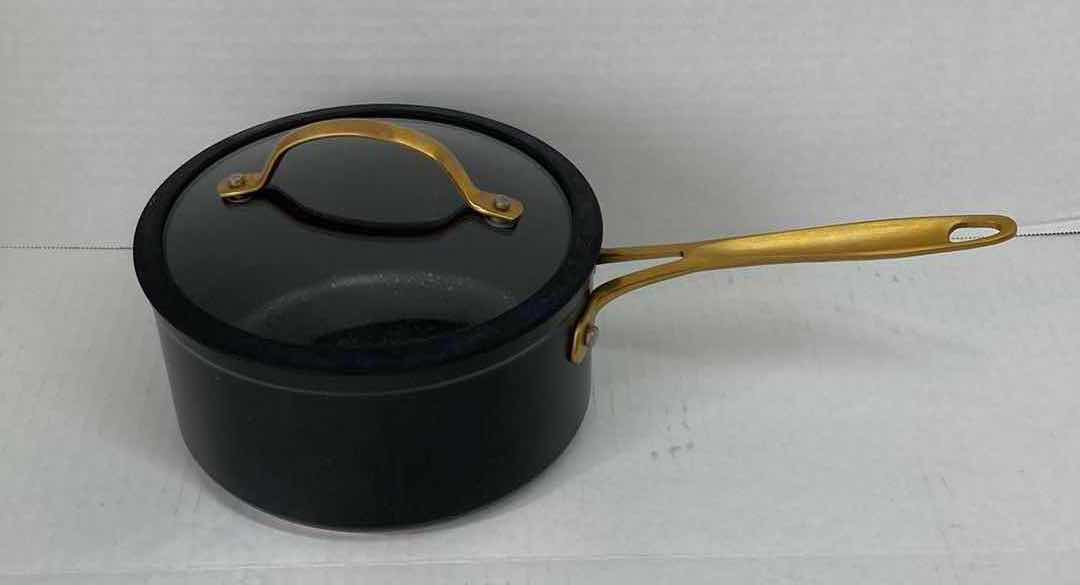 Photo 4 of THYME & TABLE BLACK & GOLD NON-STICK POTS & PANS SIGNATURE COOKWARE 12PC SET