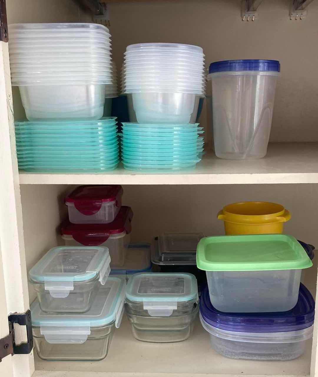 Photo 1 of CONTENTS OF CABINET-FOOD STORAGE CONTAINERS