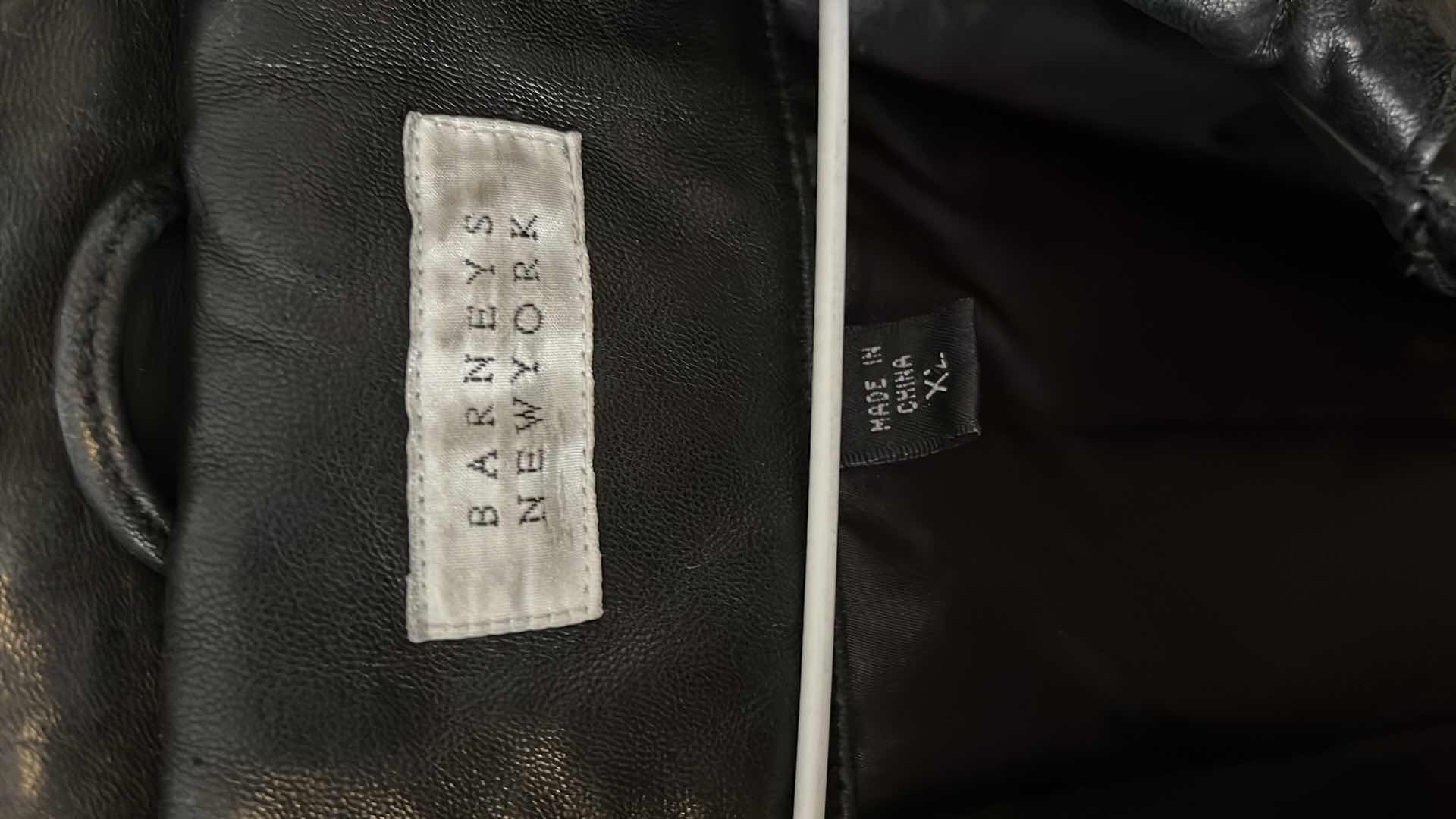 Photo 5 of BARNEYS NEW YORK BLACK LEATHER JACKET MENS XL