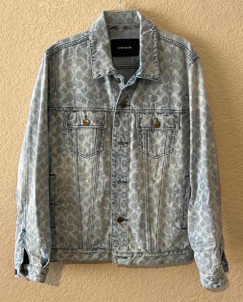 Photo 1 of COACH WASHED DENIM JACKET MENS LG