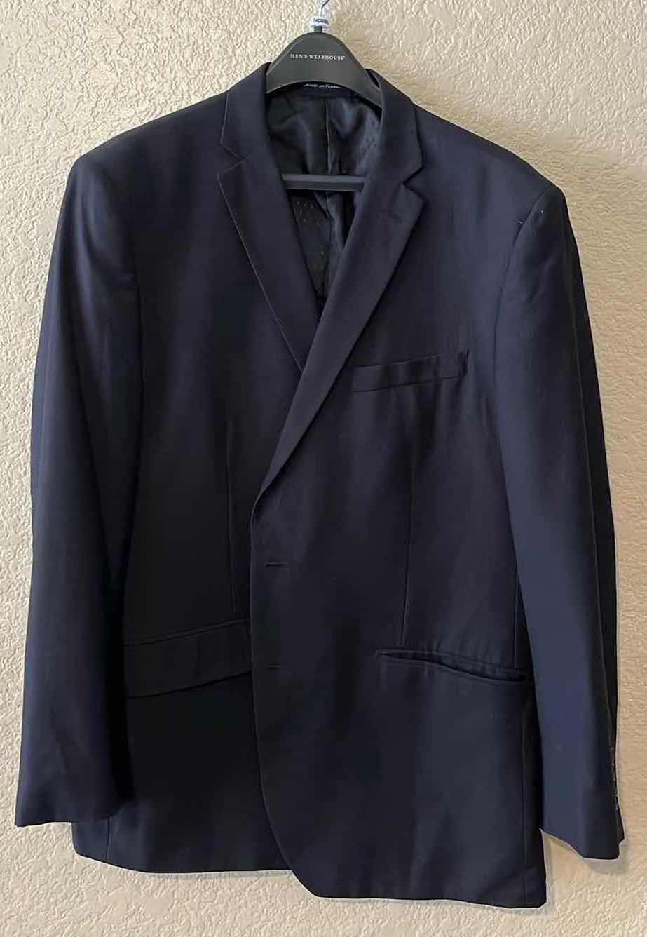 Photo 1 of VAN HEUSEN STUDIO BLACK FINE PIN STRIPE SUIT SPORT JACKET MENS LG