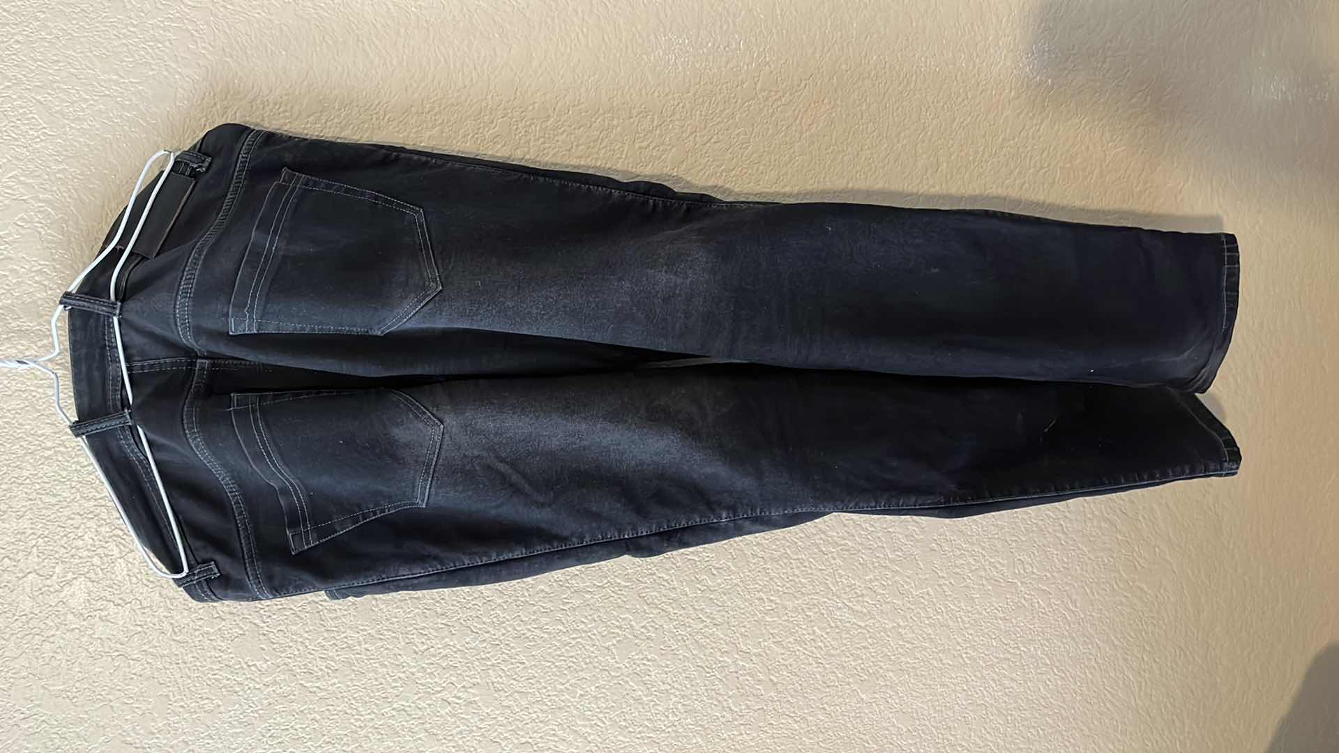 Photo 2 of STREET & STEEL BLACK DENIM MOTORCYCLE RIDING PANTS W BUILT IN KNEE PADS MENS 34