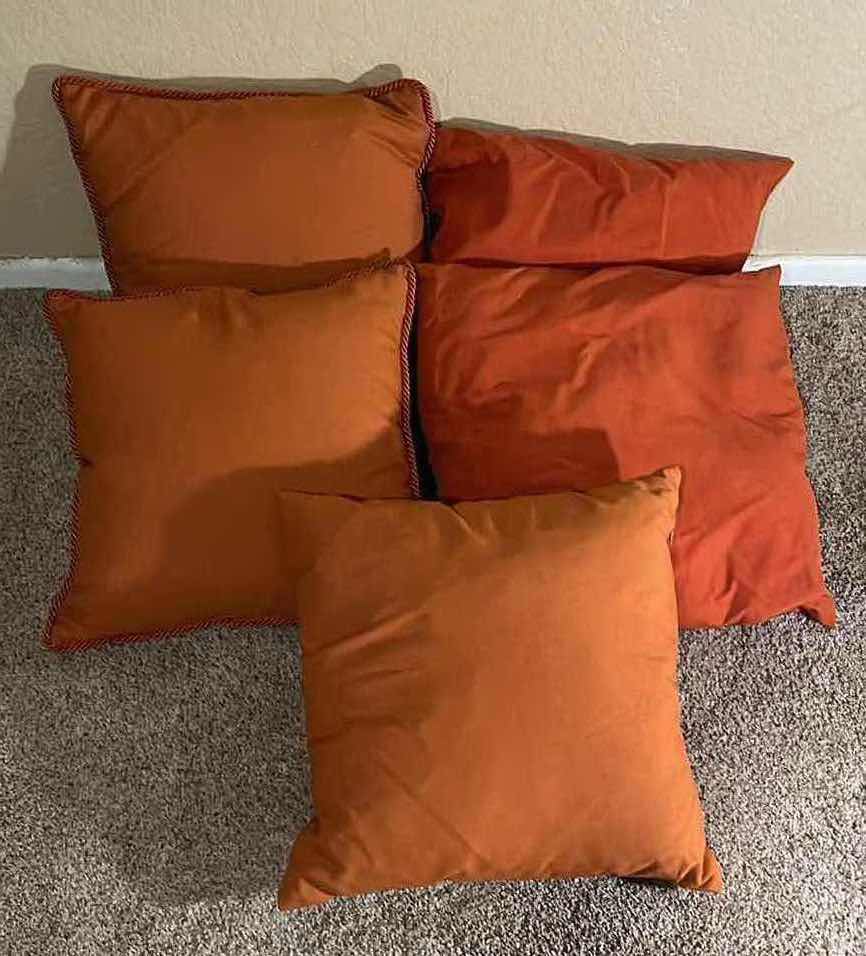 Photo 1 of ORANGE THROW PILLOWS (5)