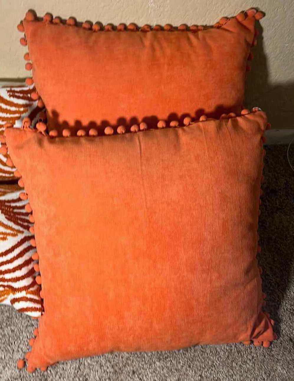 Photo 3 of ORANGE THROW PILLOWS (4)