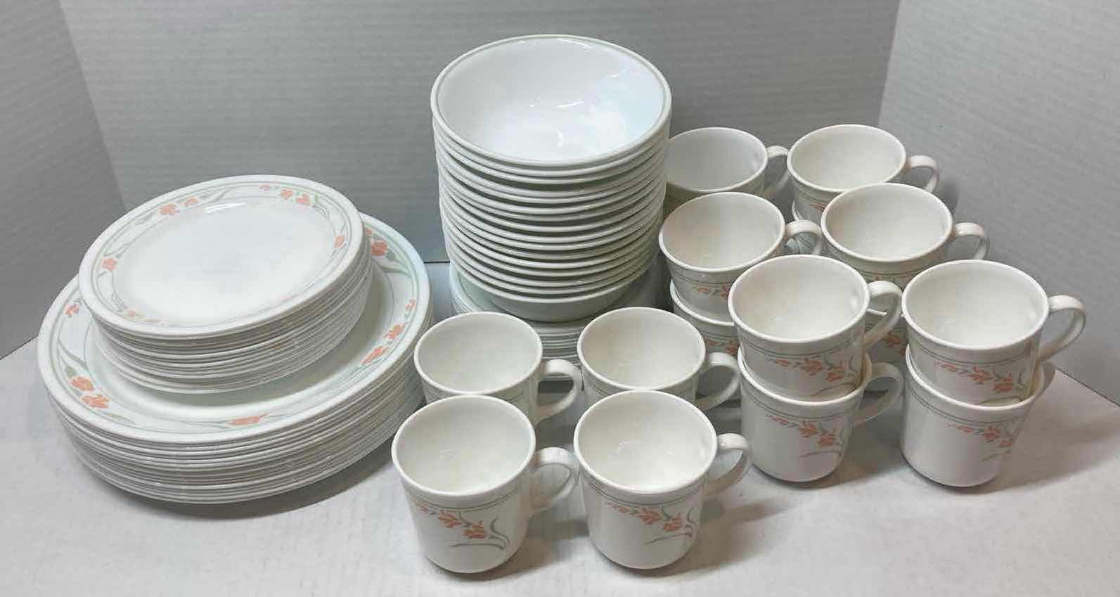 Photo 1 of CORELLE BY CORNING PEACH GARLAND DINNERWARE 78PC SET