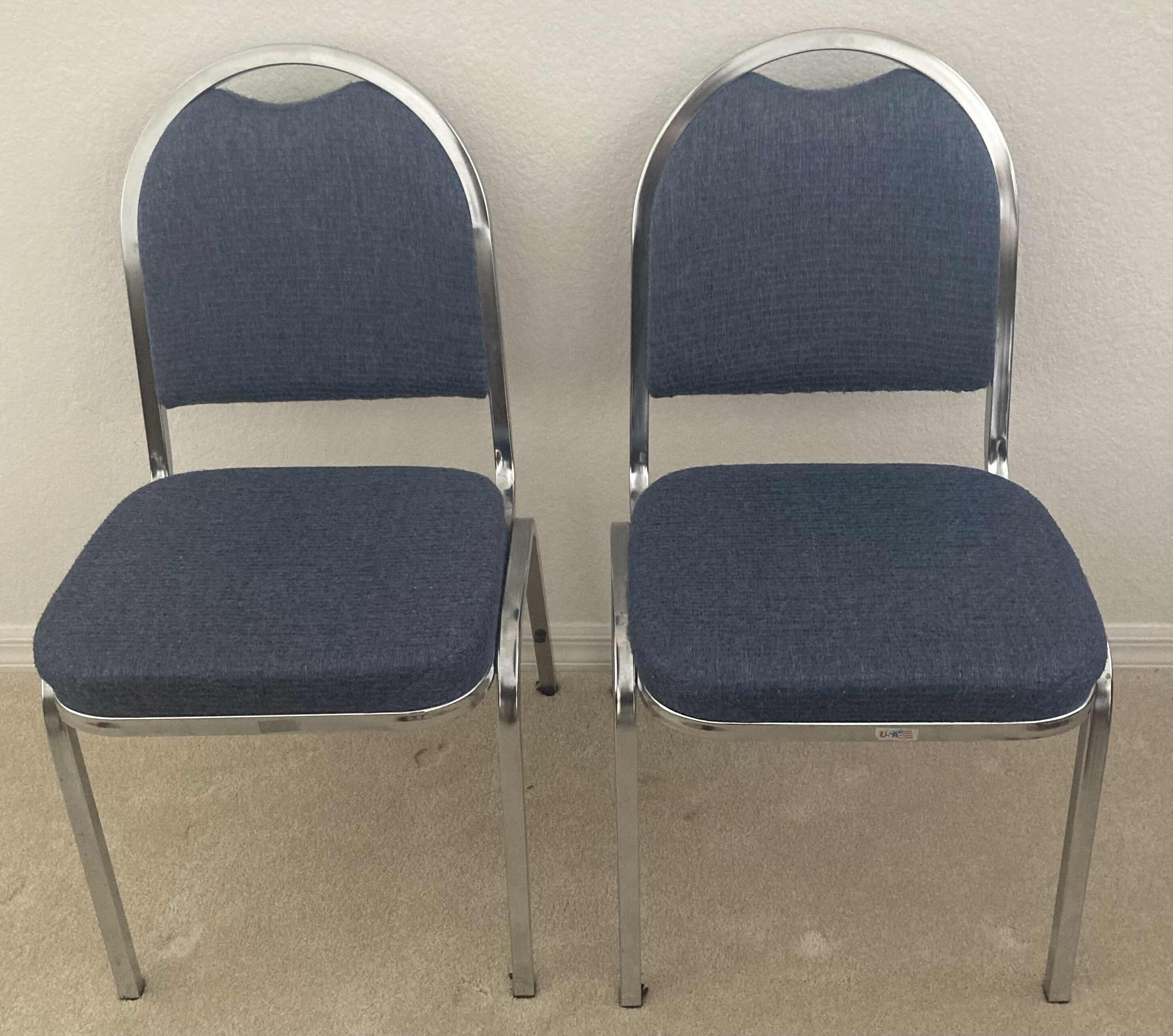 Photo 1 of KD CONTEXT BLUE UTILITY CHAIRS 18” X 16.5” H32”