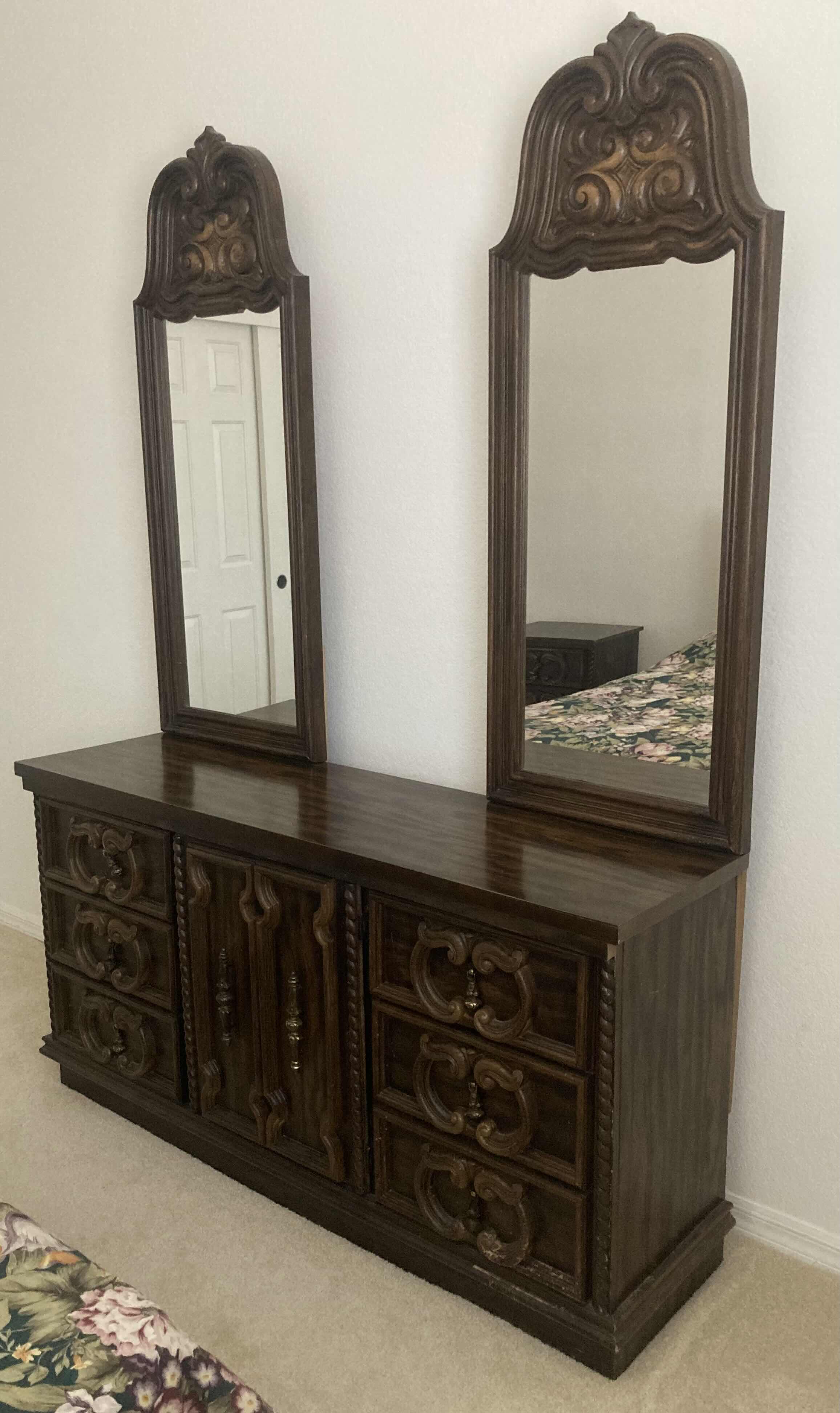 Photo 2 of MID CENTURY WOOD VANITY DRESSER 60.5” X 17” H80”