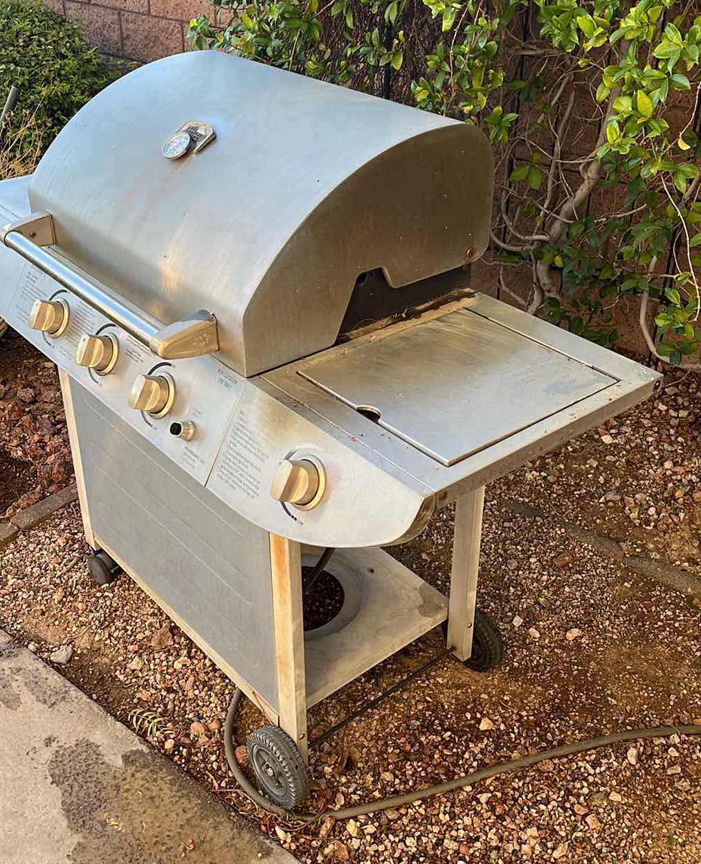 Photo 2 of NORTH AMERICAN OUTDOORS STAINLESS STEEL NATURAL GAS CONVERTED BBQ GRILL 57.5” X 22.5” H45”