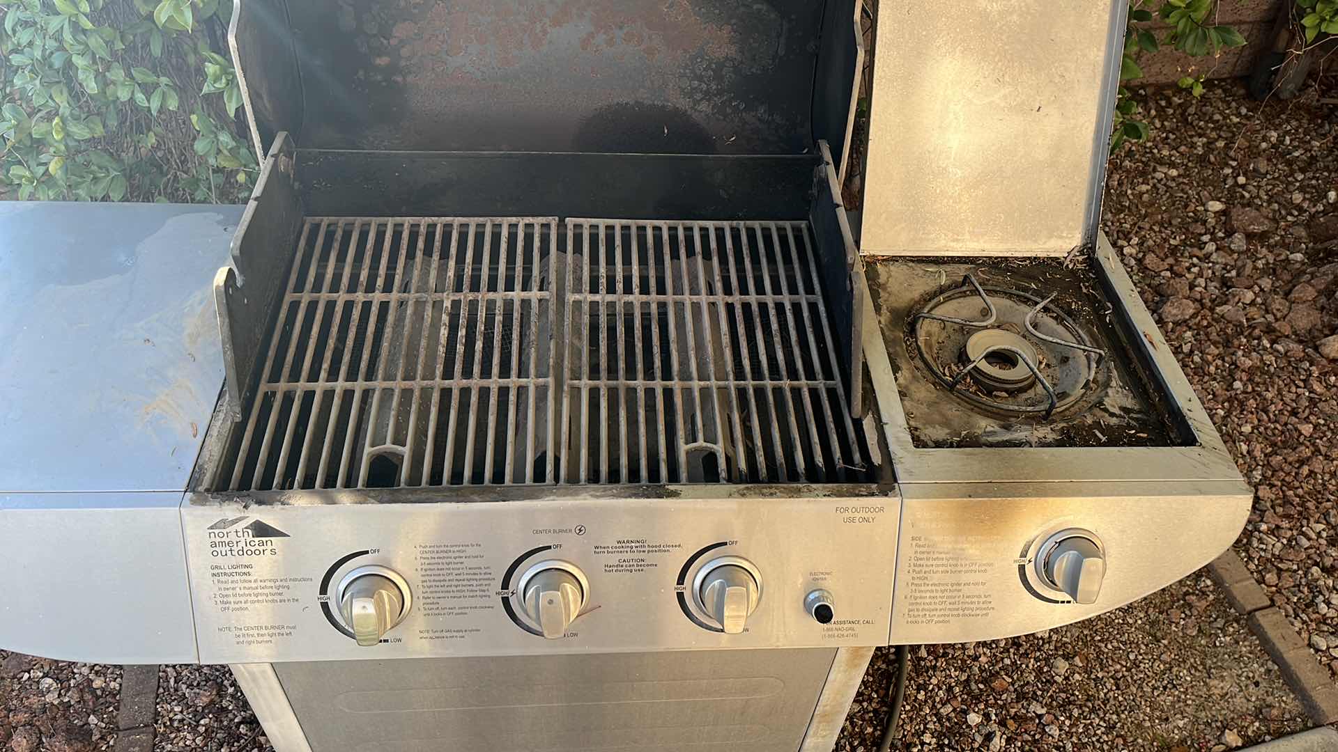 Photo 4 of NORTH AMERICAN OUTDOORS STAINLESS STEEL NATURAL GAS CONVERTED BBQ GRILL 57.5” X 22.5” H45”