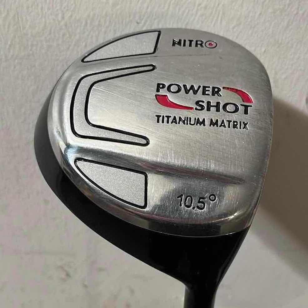 Photo 1 of NITRO MID FIRM FLEX POWER SHOT TITANIUM MATRIX 1 GOLF DRIVER W NITRO SLEEVE