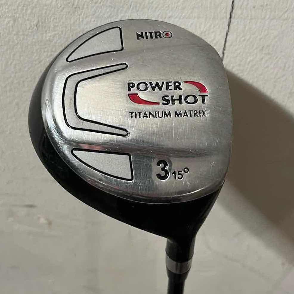 Photo 1 of NITRO MID FIRM FLEX POWER SHOT TITANIUM MATRIX 3 GOLF DRIVER W NITRO SLEEVE