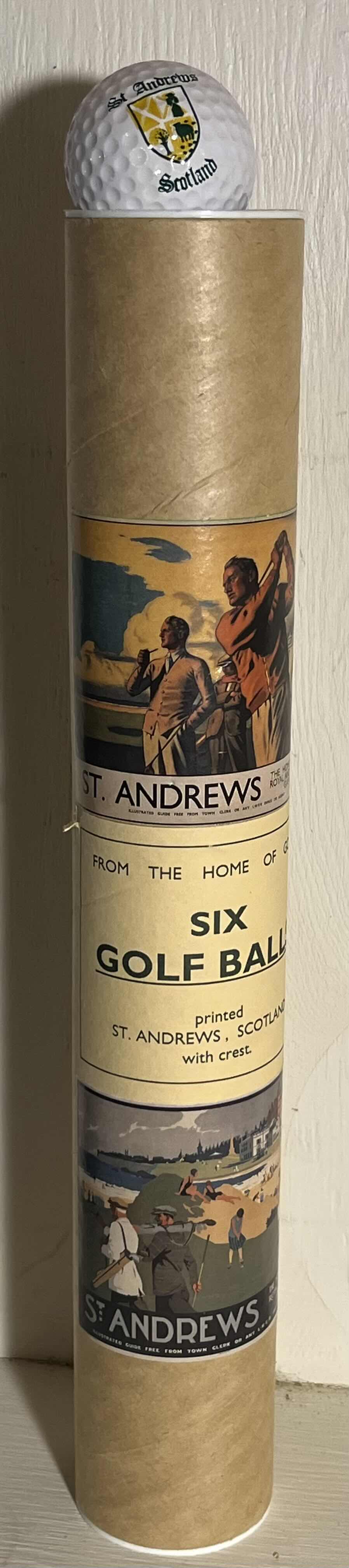 Photo 1 of ST. ANDREWS SCOTLAND LABELED GOLF BALLS 6PK