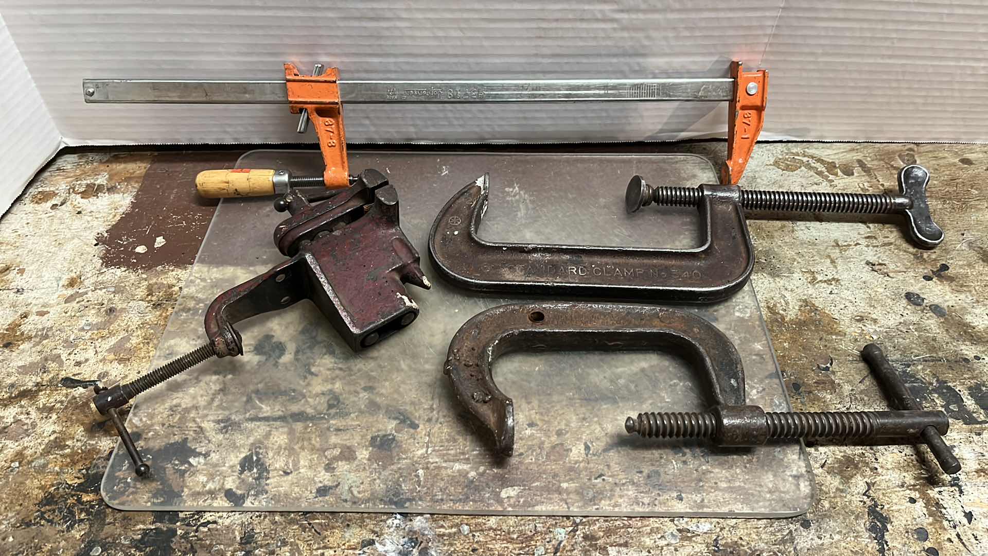 Photo 1 of CLAMP VISE & C CLAMPS- VARIOUS PURPOSES (4)