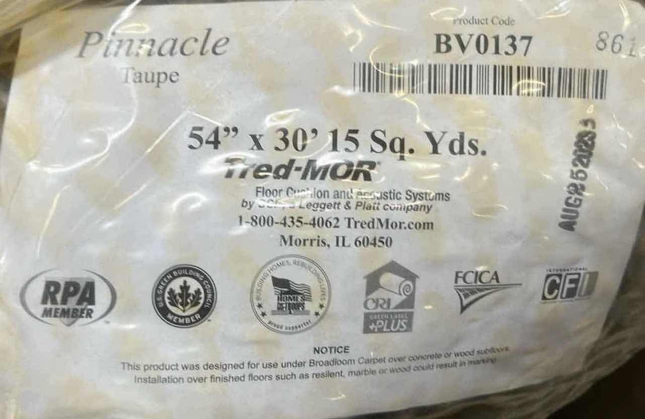 Photo 4 of TREDMOR FLOOR CUSHION & ACOUSTICS SYSTEMS PINNACLE TAUPE SYNTHETIC RUBBER CARPET PAD BV0137 (ROLL SIZE 13” X 53” APPROX. 135SQFT) READ NOTES