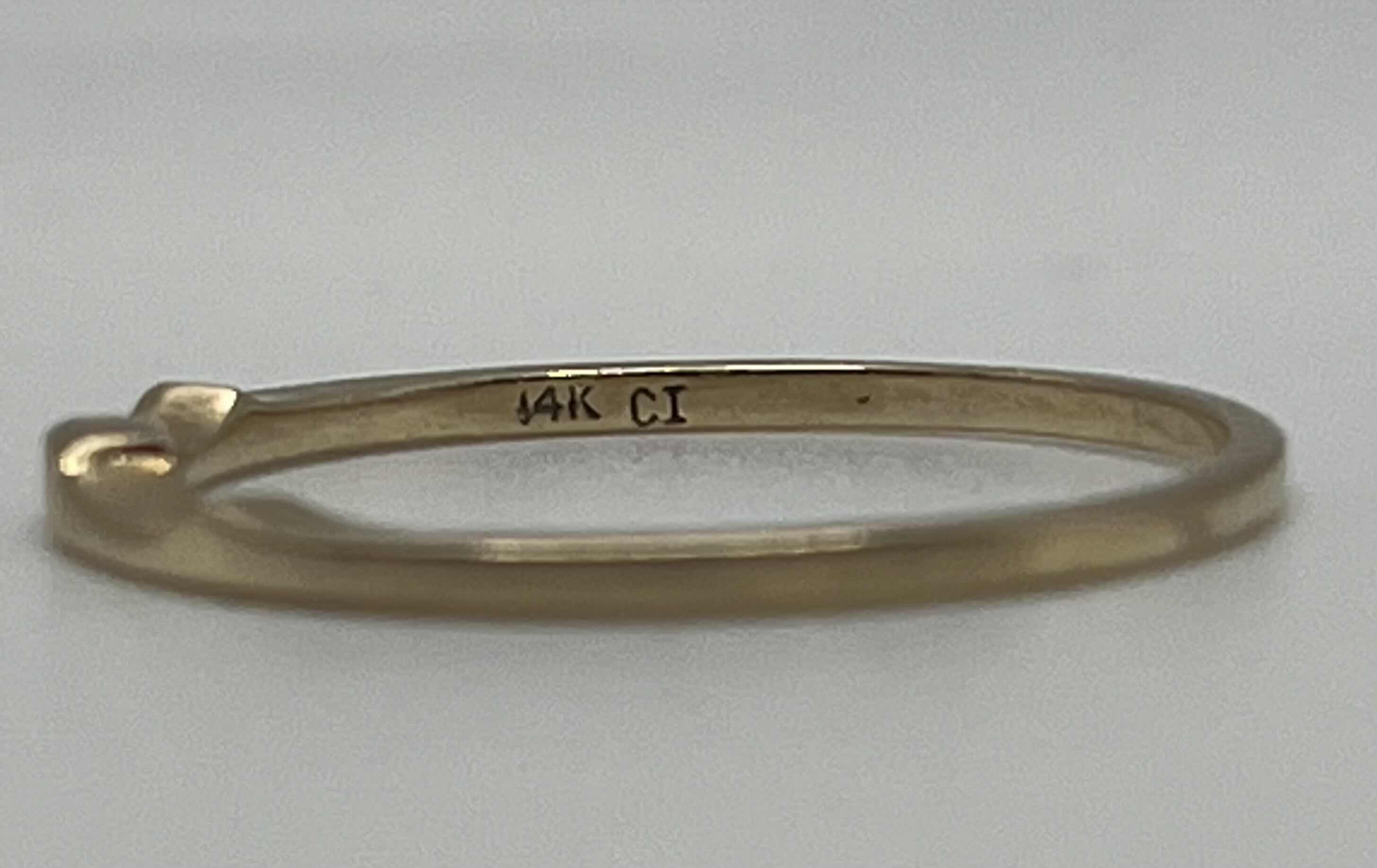 Photo 7 of GOLD WEDDING RING 14K BAND 1.6GRAMS WOMENS SIZE 9-10