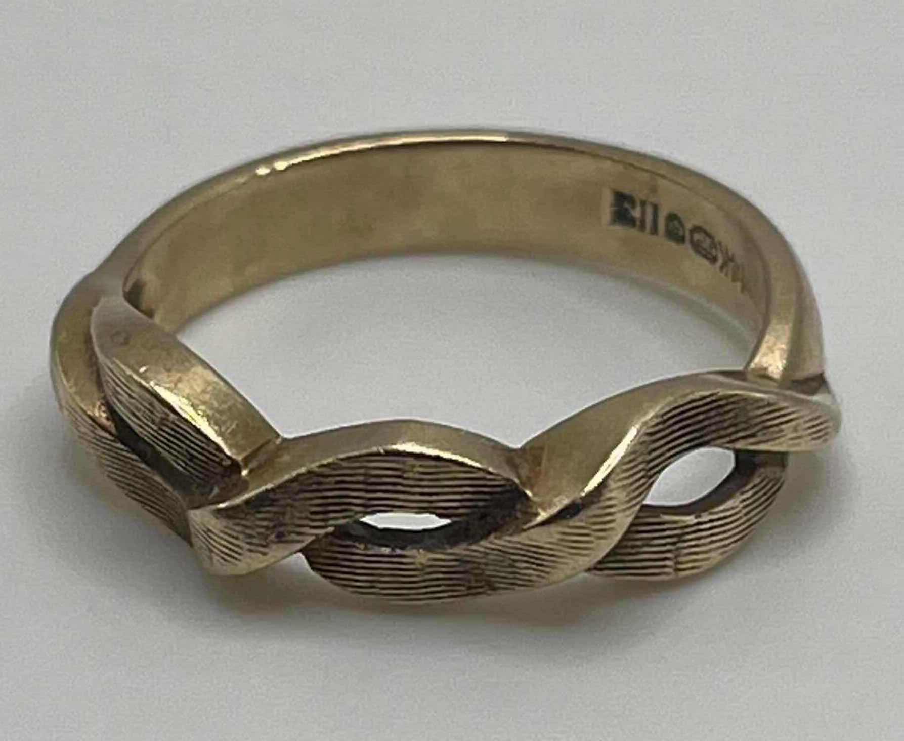 Photo 3 of GOLD RING CELTIC TWIST DESIGN 14K BAND 5.1GRAMS MENS SIZE 13-14