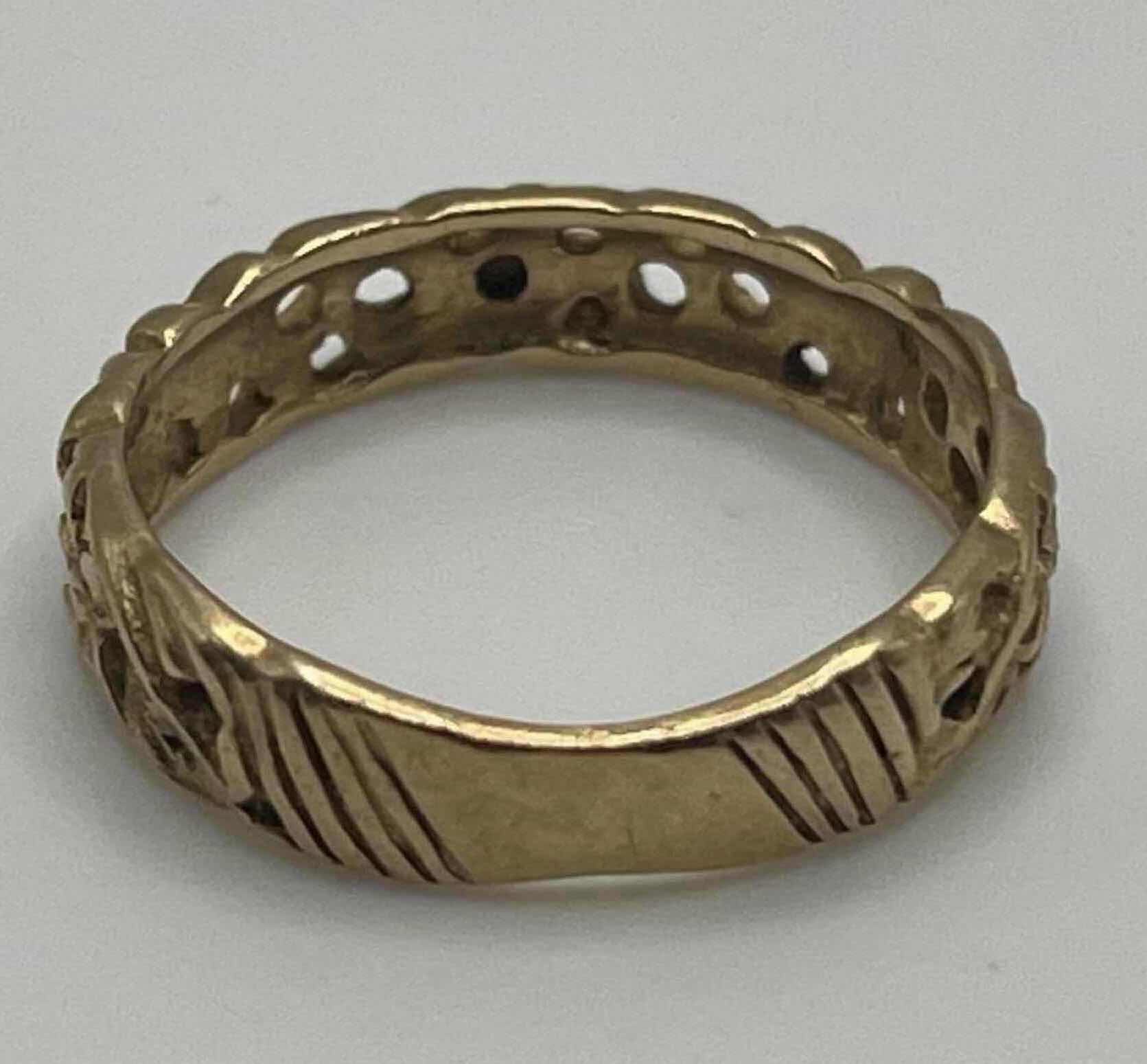 Photo 6 of GOLD RING WOVEN FLOWER DESIGN 14K BAND 2.3GRAMS WOMENS SIZE 6.5-7.5