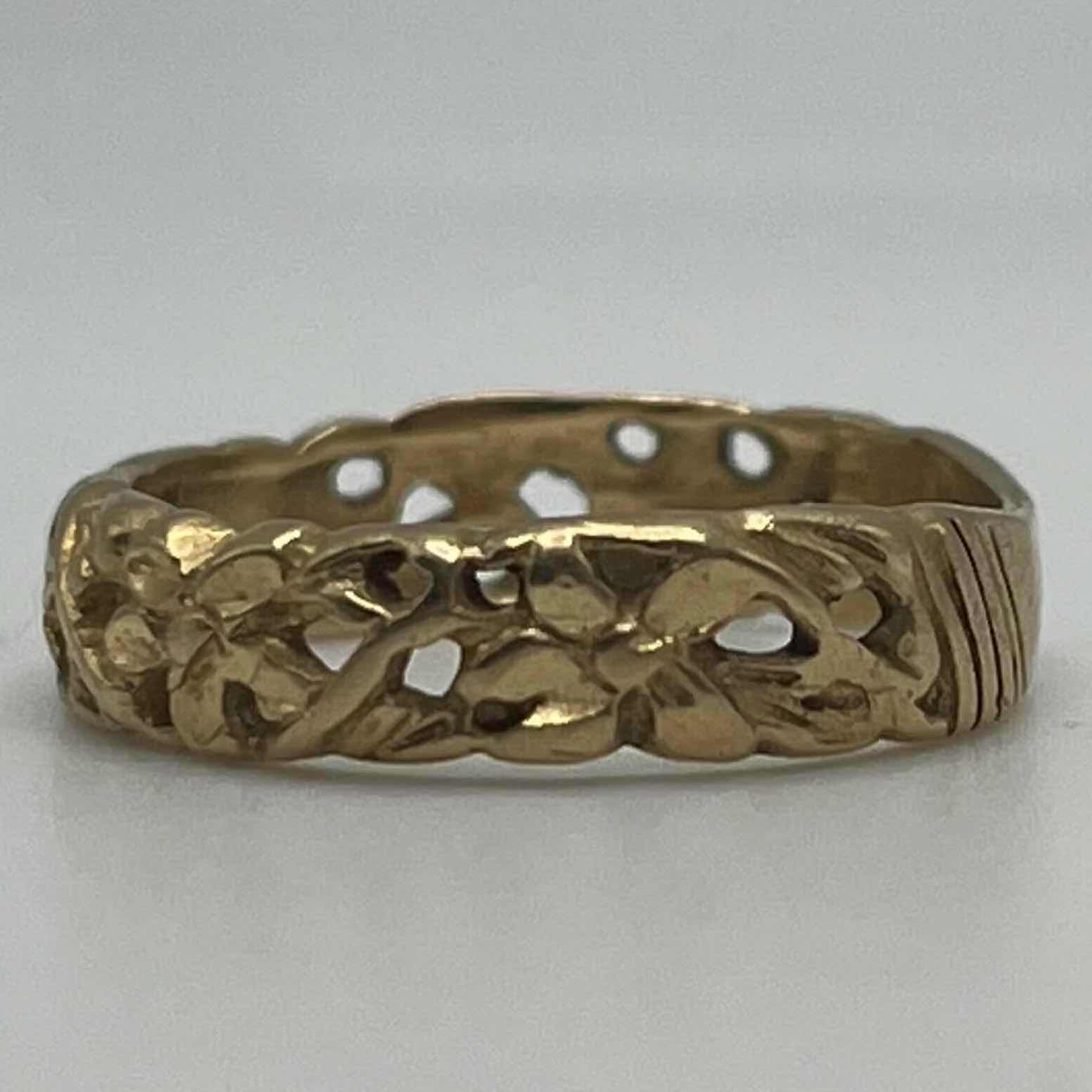 Photo 7 of GOLD RING WOVEN FLOWER DESIGN 14K BAND 2.3GRAMS WOMENS SIZE 6.5-7.5