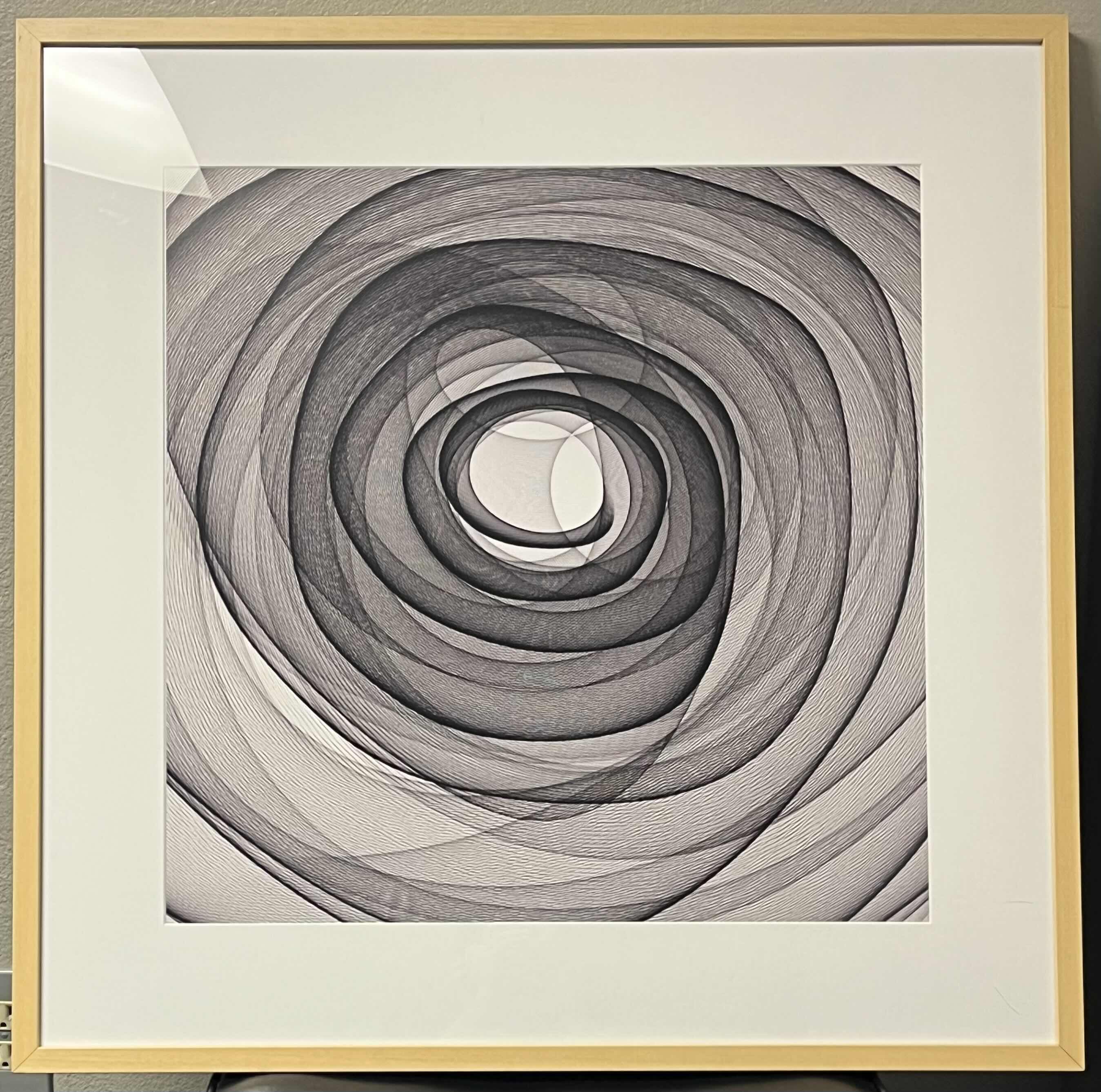 Photo 1 of ART.COM PREMIUM GICLEE ABSTRACT SPIRAL FRAMED PRINT ARTWORK 32.5” X 32.5”